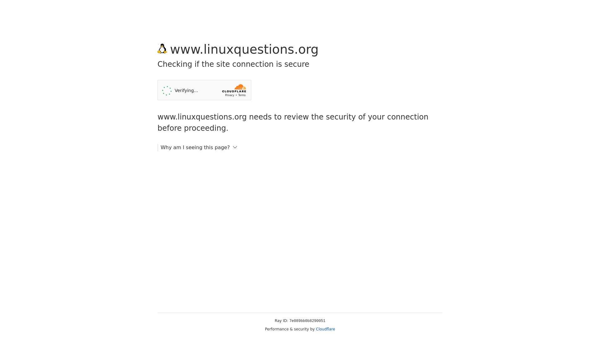État du site web linuxquestions.org est   EN LIGNE