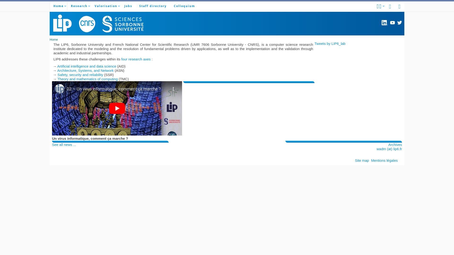 État du site web lip6.fr est   EN LIGNE