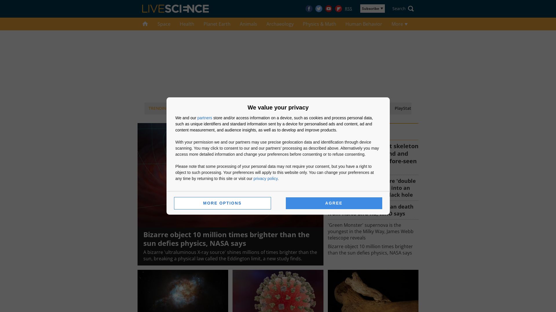 État du site web livescience.com est   EN LIGNE