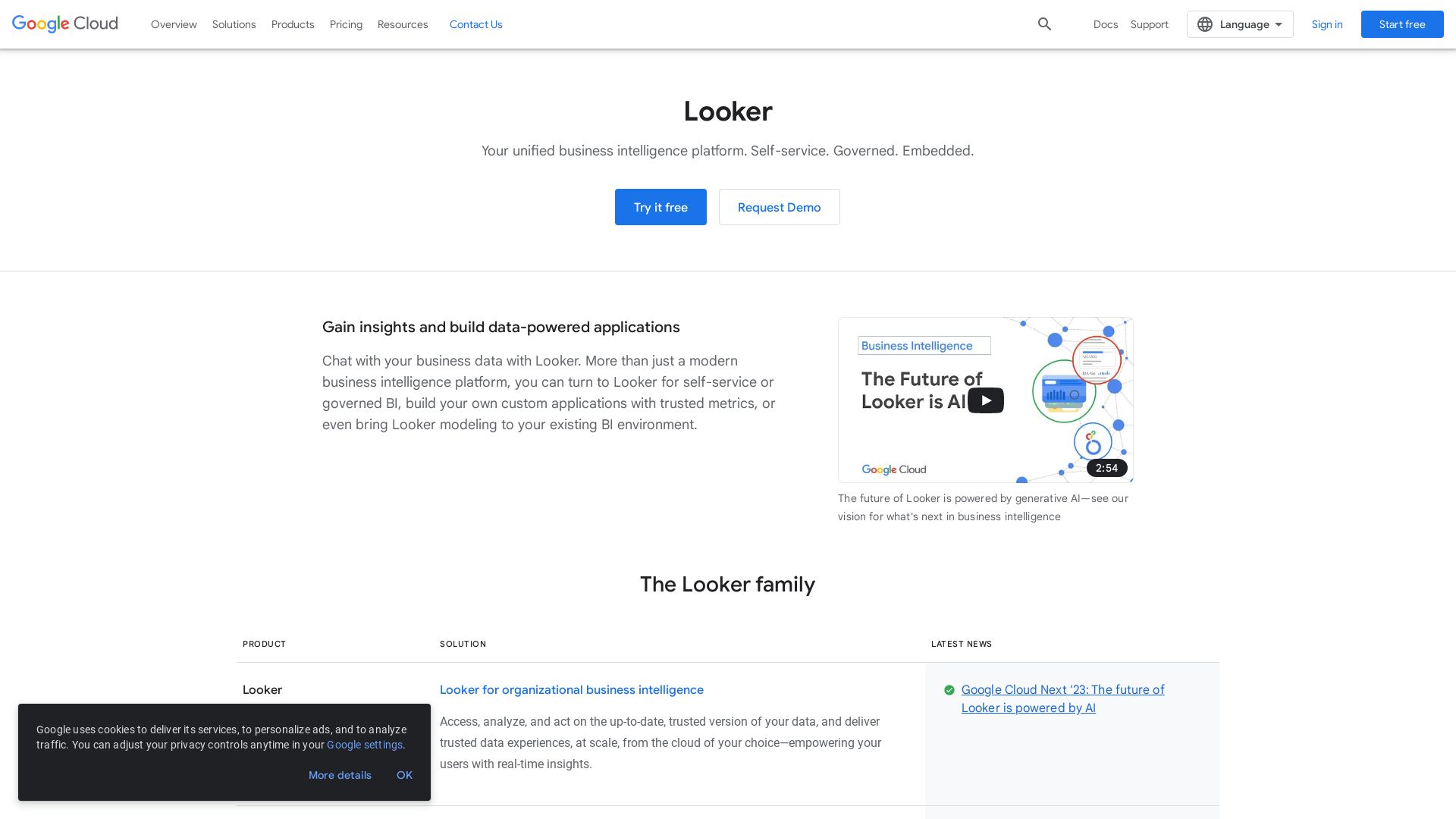 État du site web looker.com est   EN LIGNE