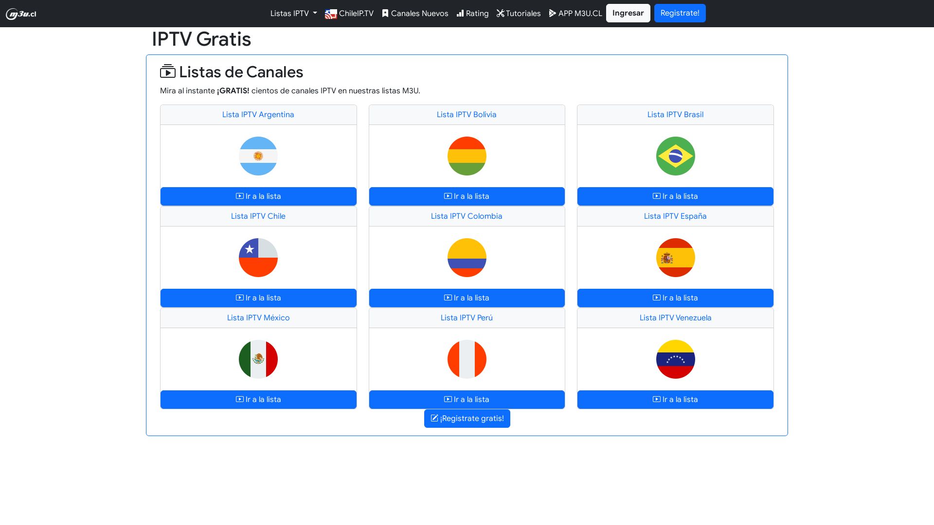 État du site web m3u.cl est   EN LIGNE