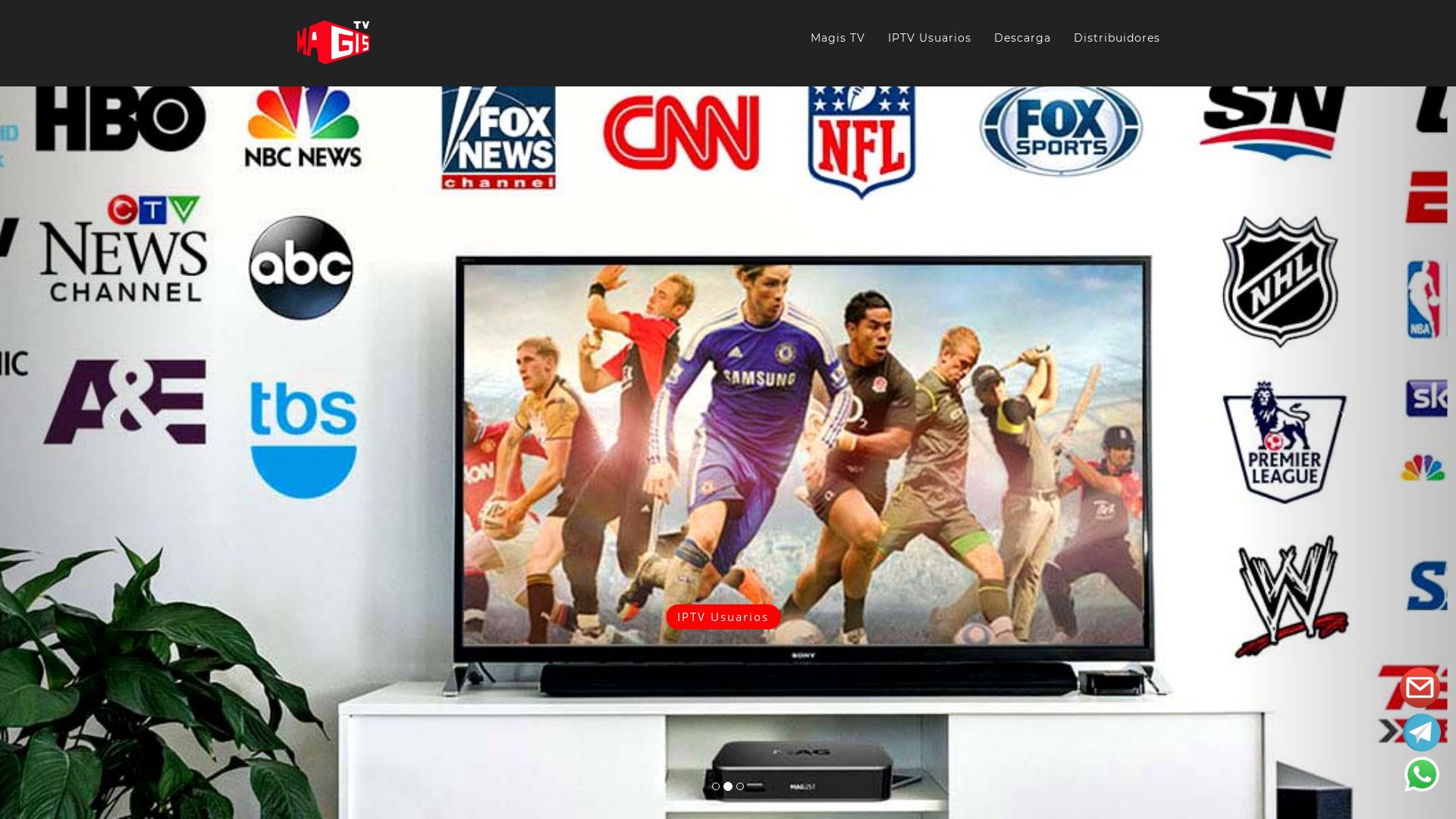 État du site web magistv.es est   EN LIGNE