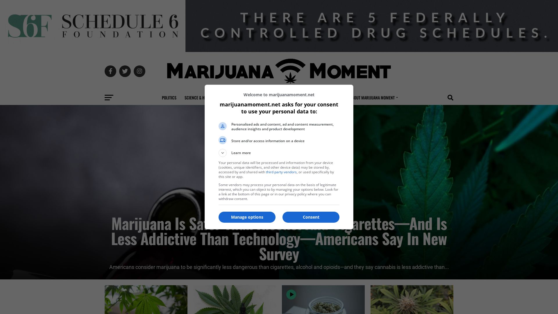 État du site web marijuanamoment.net est   EN LIGNE