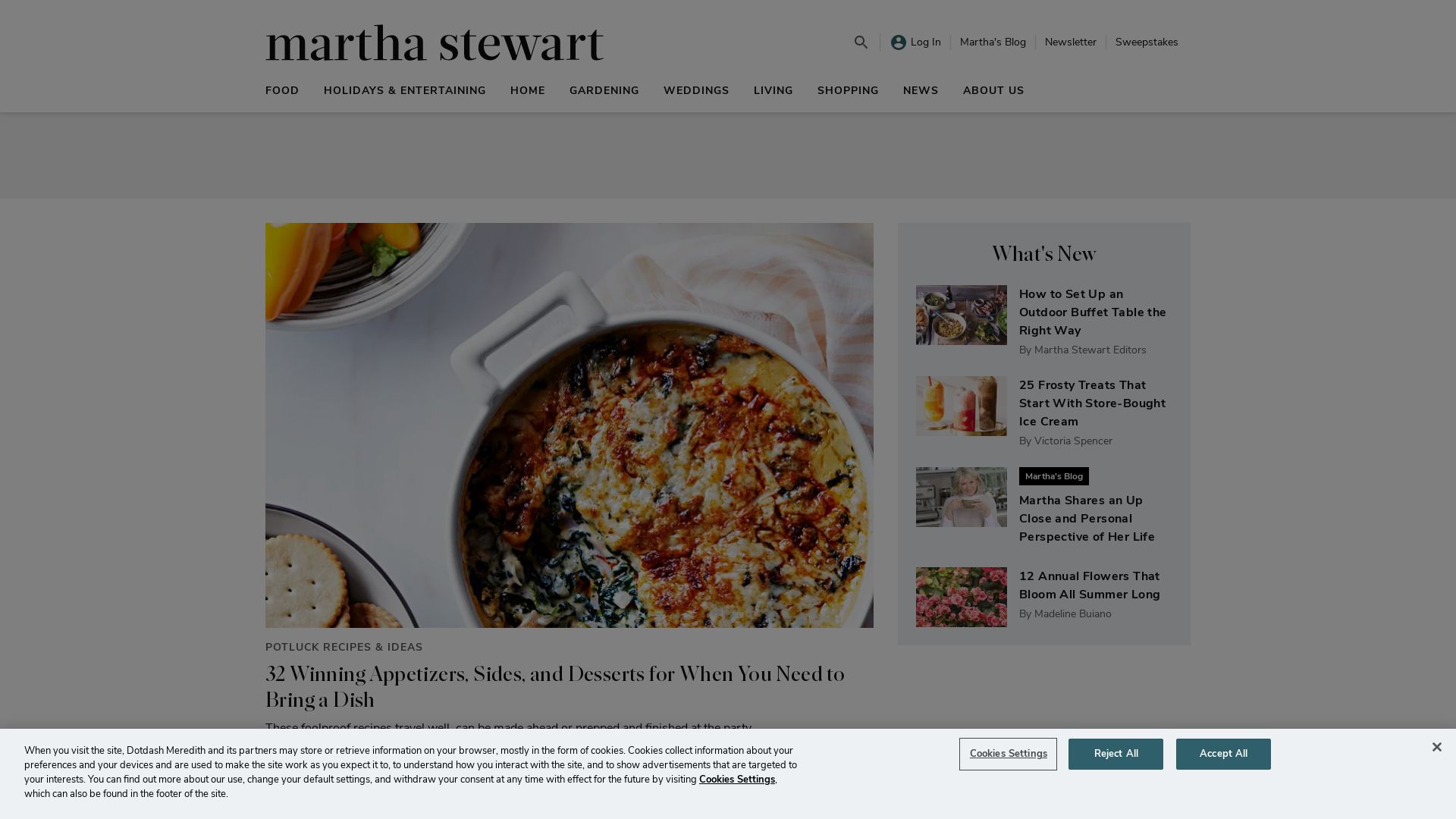 État du site web marthastewart.com est   EN LIGNE