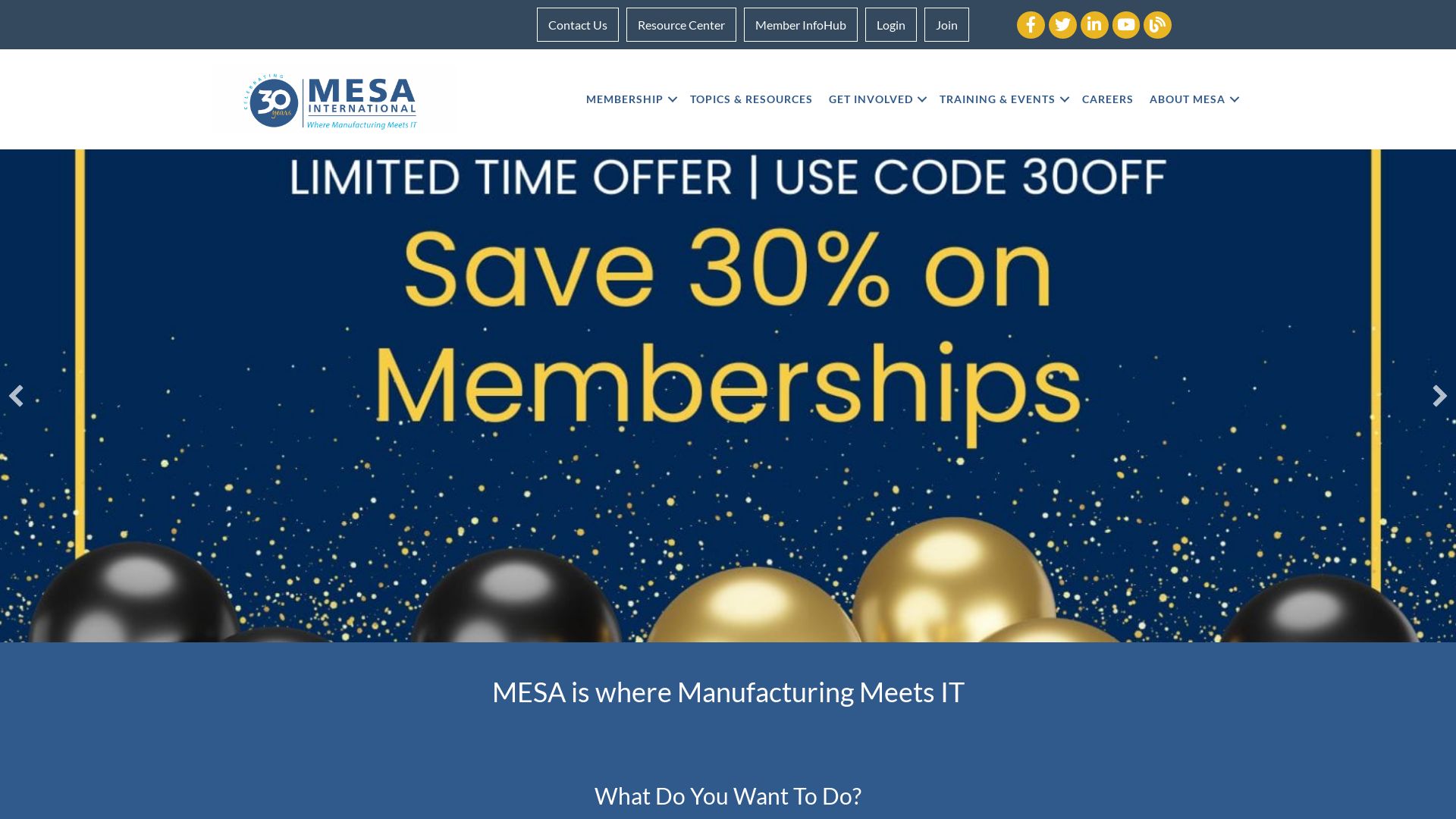 État du site web mesa.org est   EN LIGNE