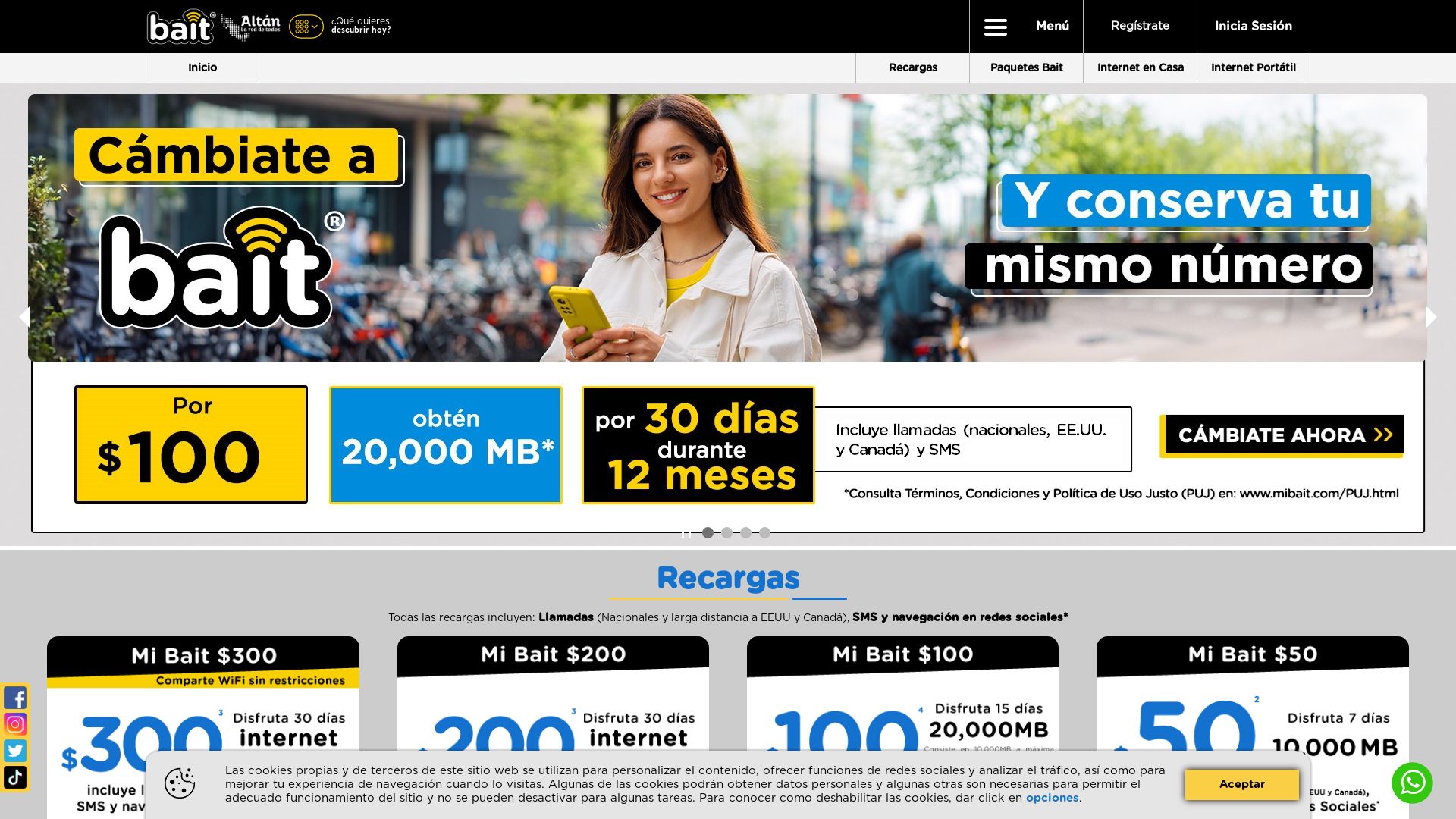 État du site web mibait.com est   EN LIGNE