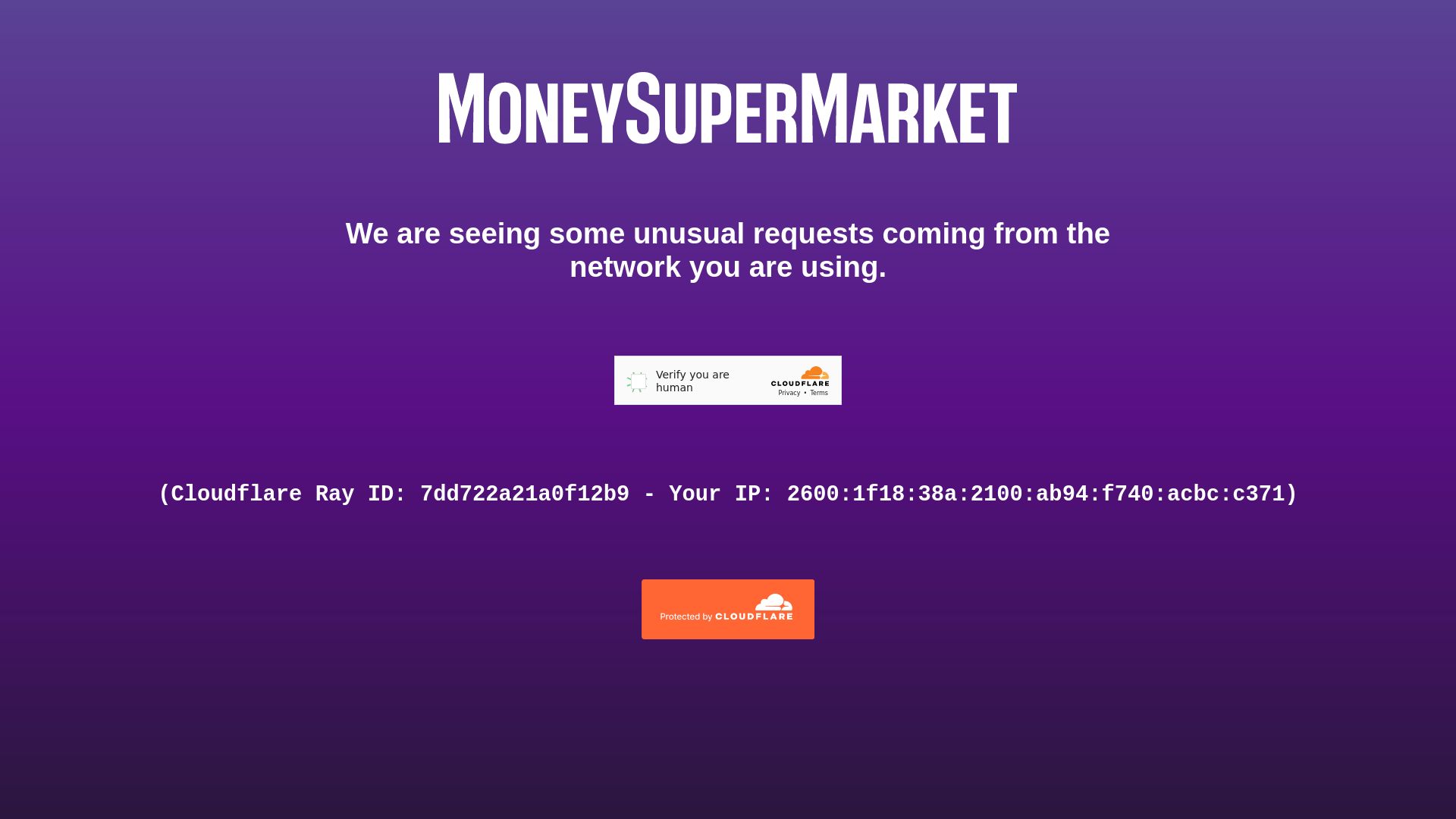 État du site web moneysupermarket.com est   EN LIGNE