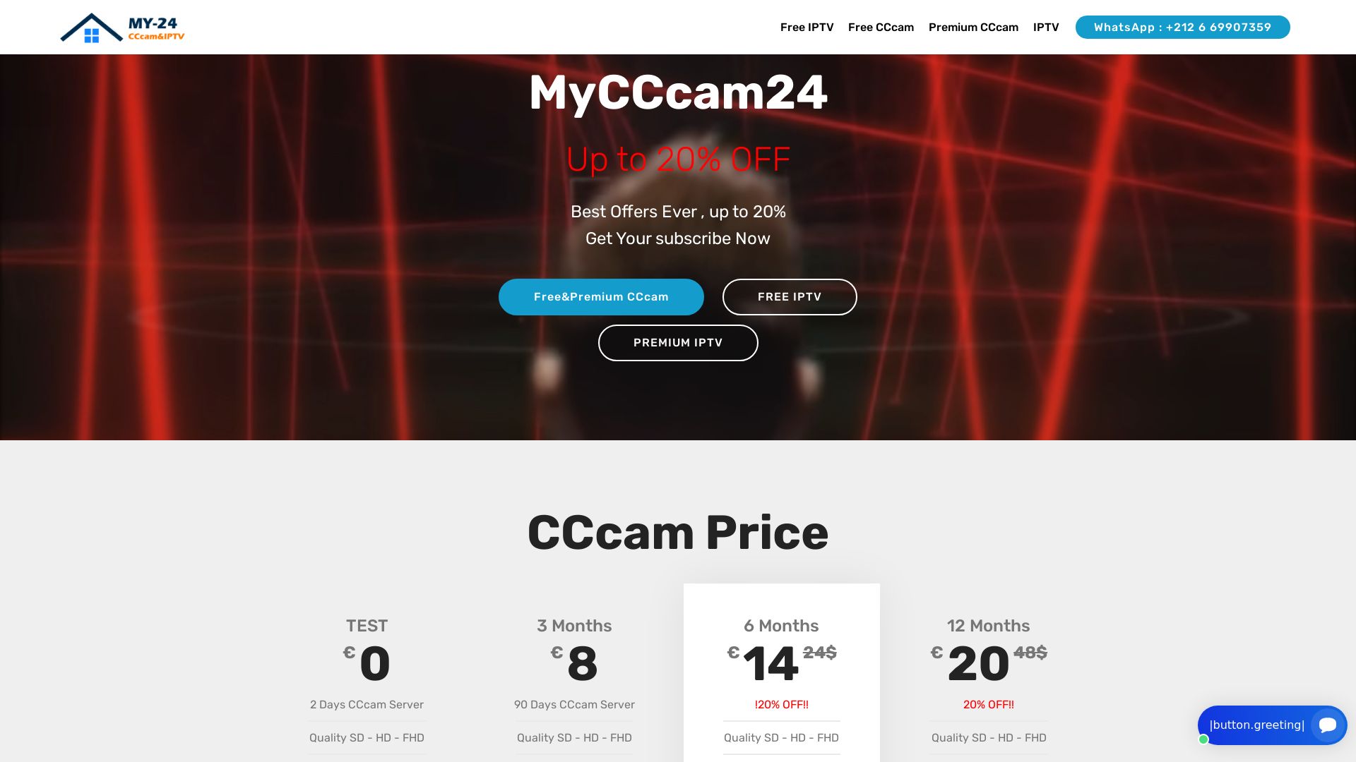 État du site web mycccam24.com est   EN LIGNE