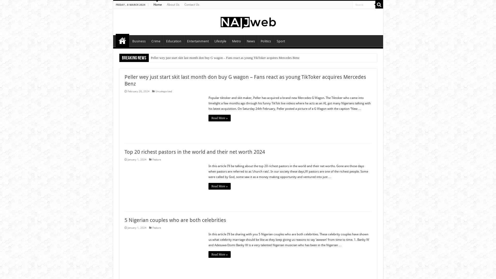 État du site web naijweb.ng est   EN LIGNE