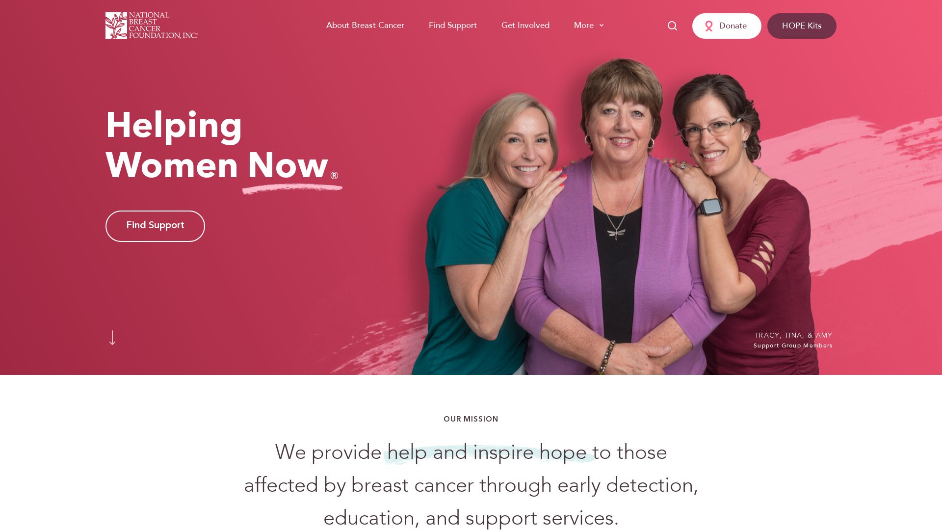 État du site web nationalbreastcancer.org est   EN LIGNE