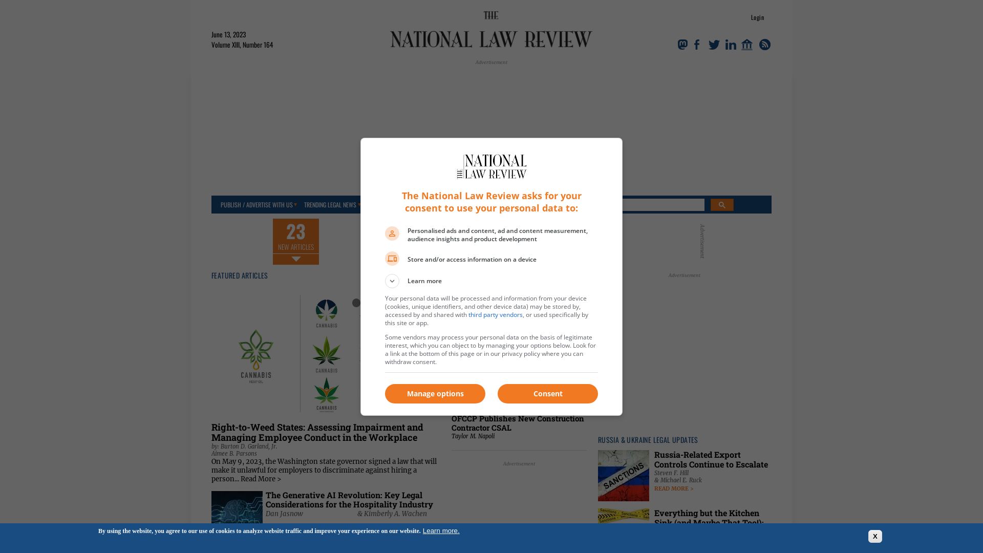 État du site web natlawreview.com est   EN LIGNE