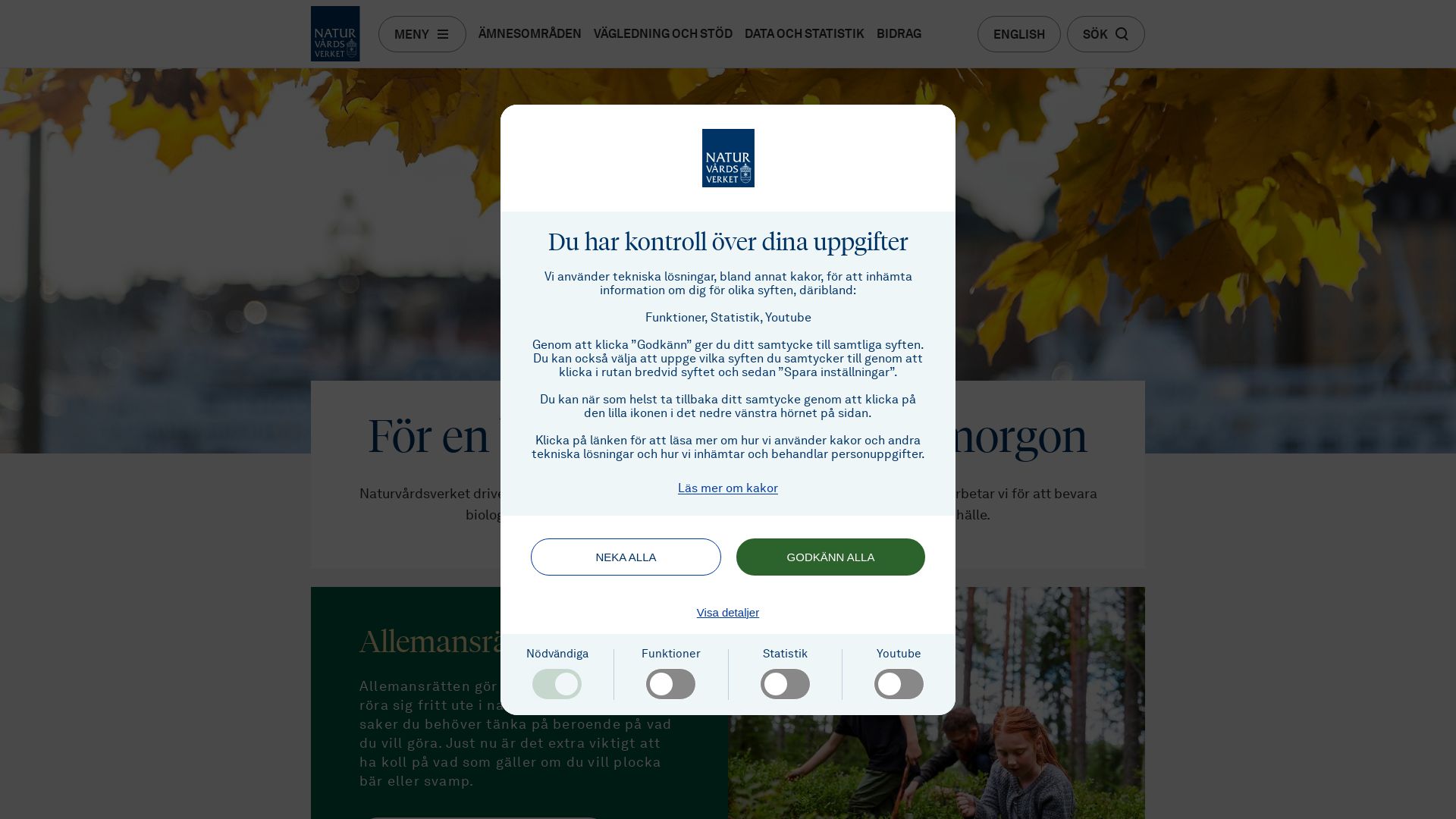 État du site web naturvardsverket.se est   EN LIGNE
