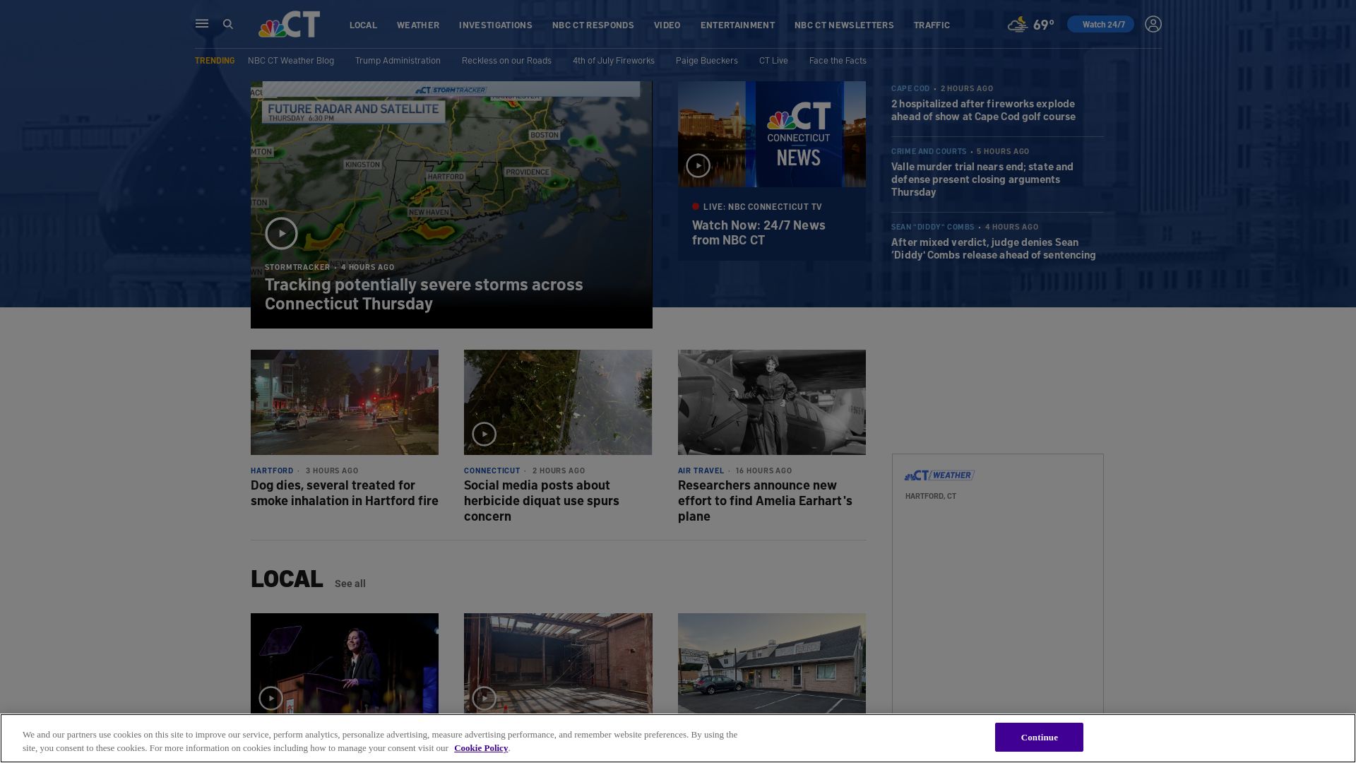 État du site web nbcconnecticut.com est   EN LIGNE