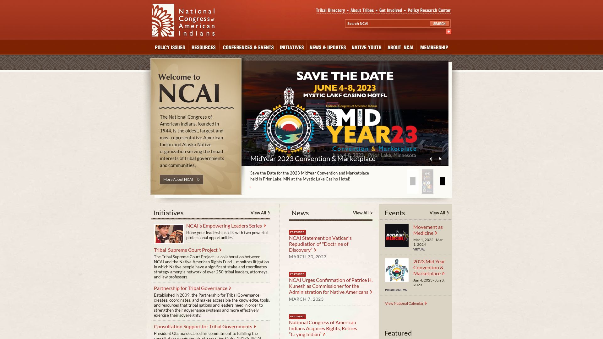 État du site web ncai.org est   EN LIGNE