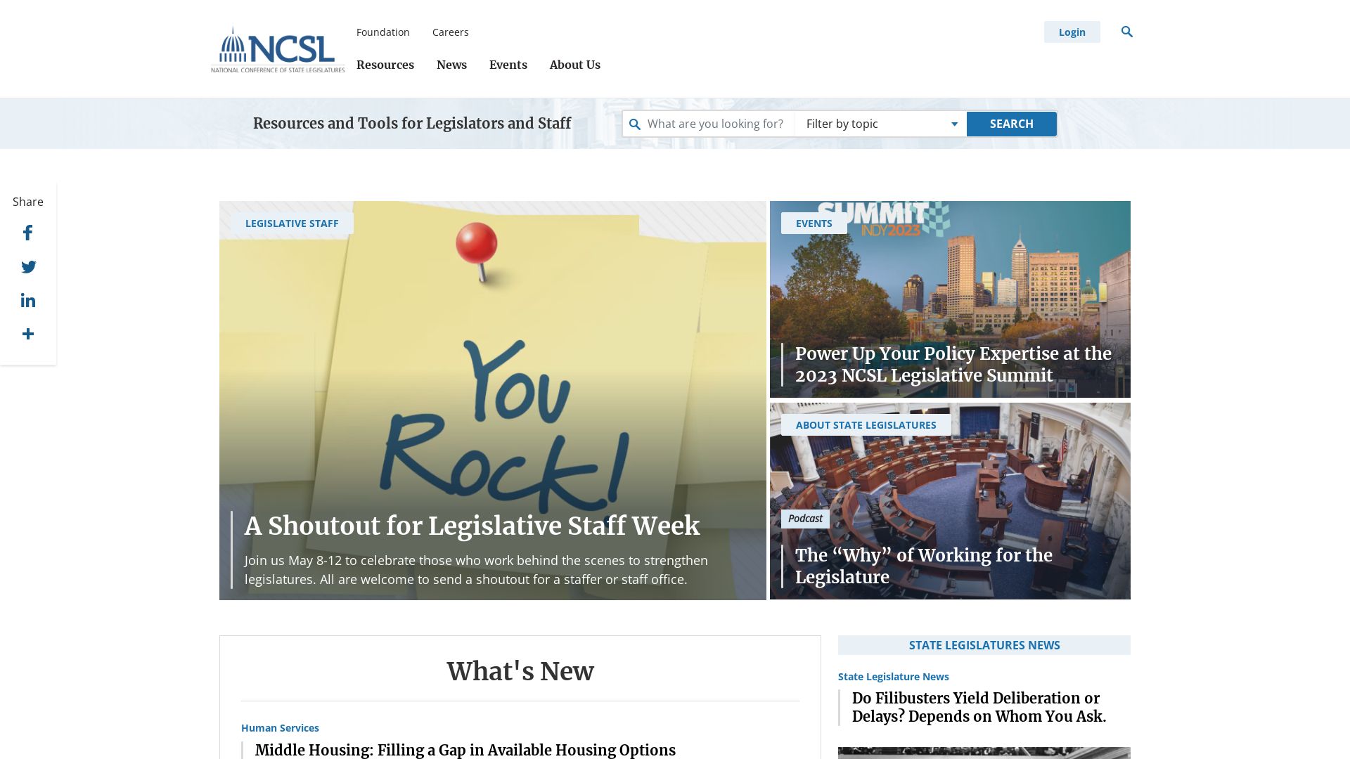 État du site web ncsl.org est   EN LIGNE