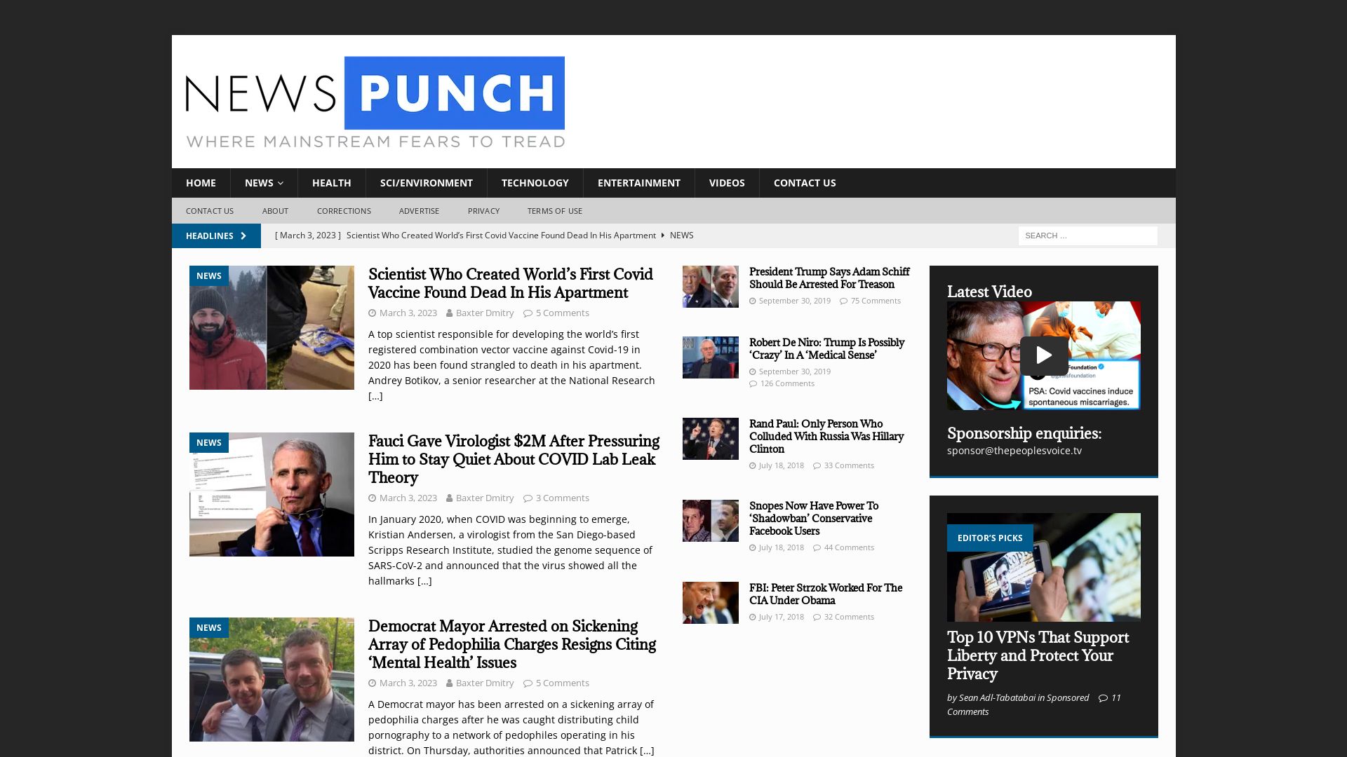 État du site web newspunch.com est   EN LIGNE