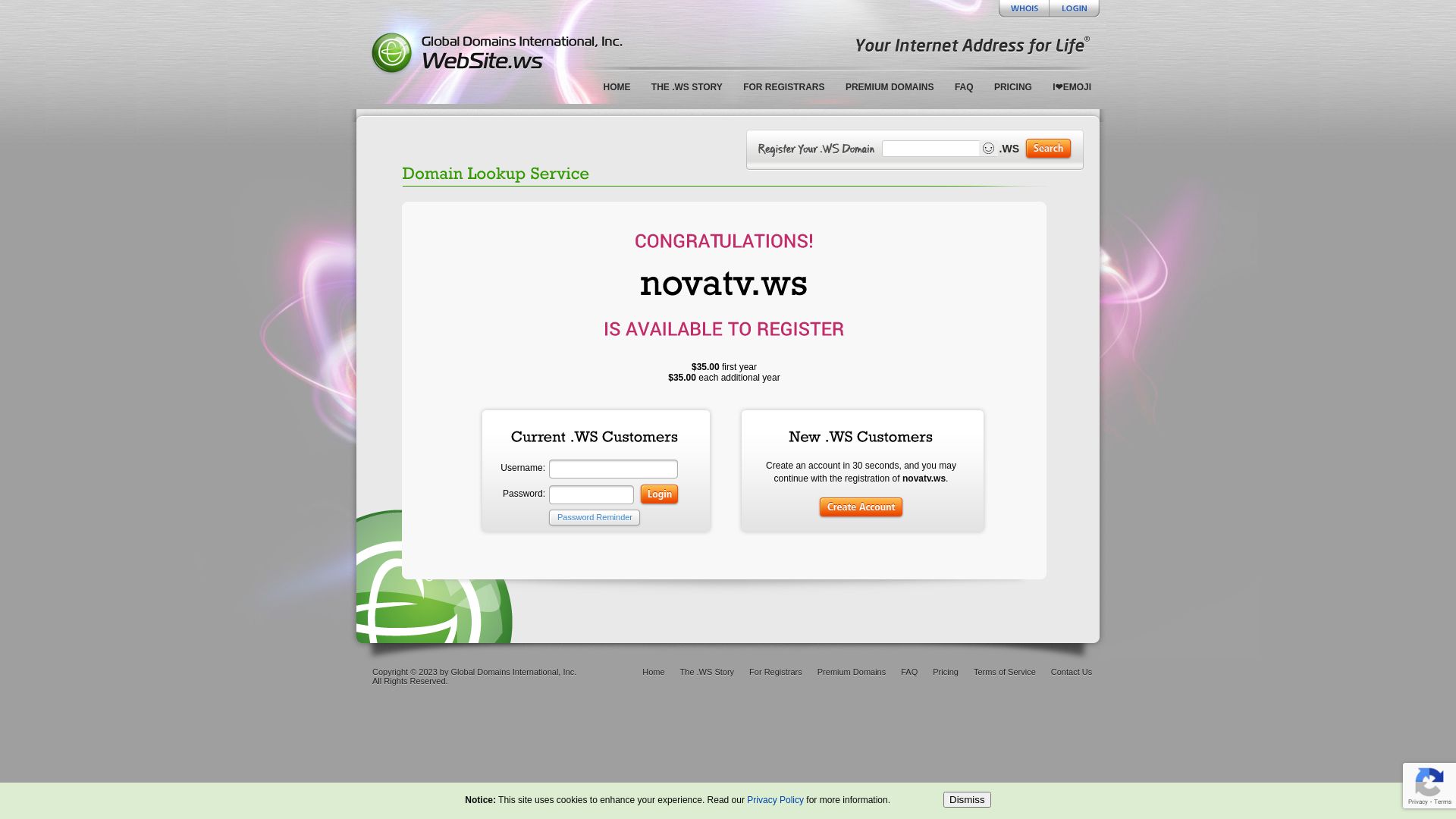 État du site web novatv.ws est   EN LIGNE