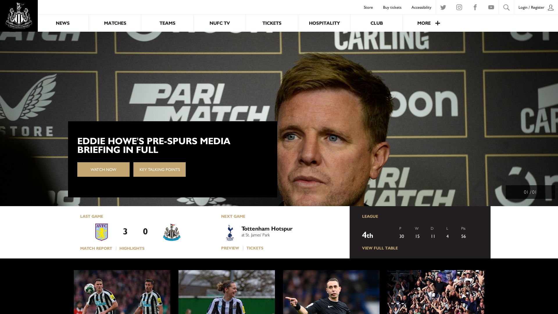 État du site web nufc.co.uk est   EN LIGNE