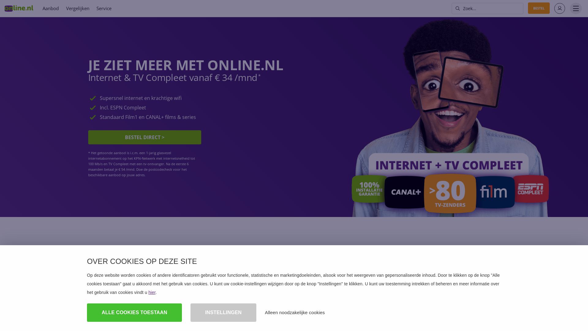 État du site web online.nl est   EN LIGNE