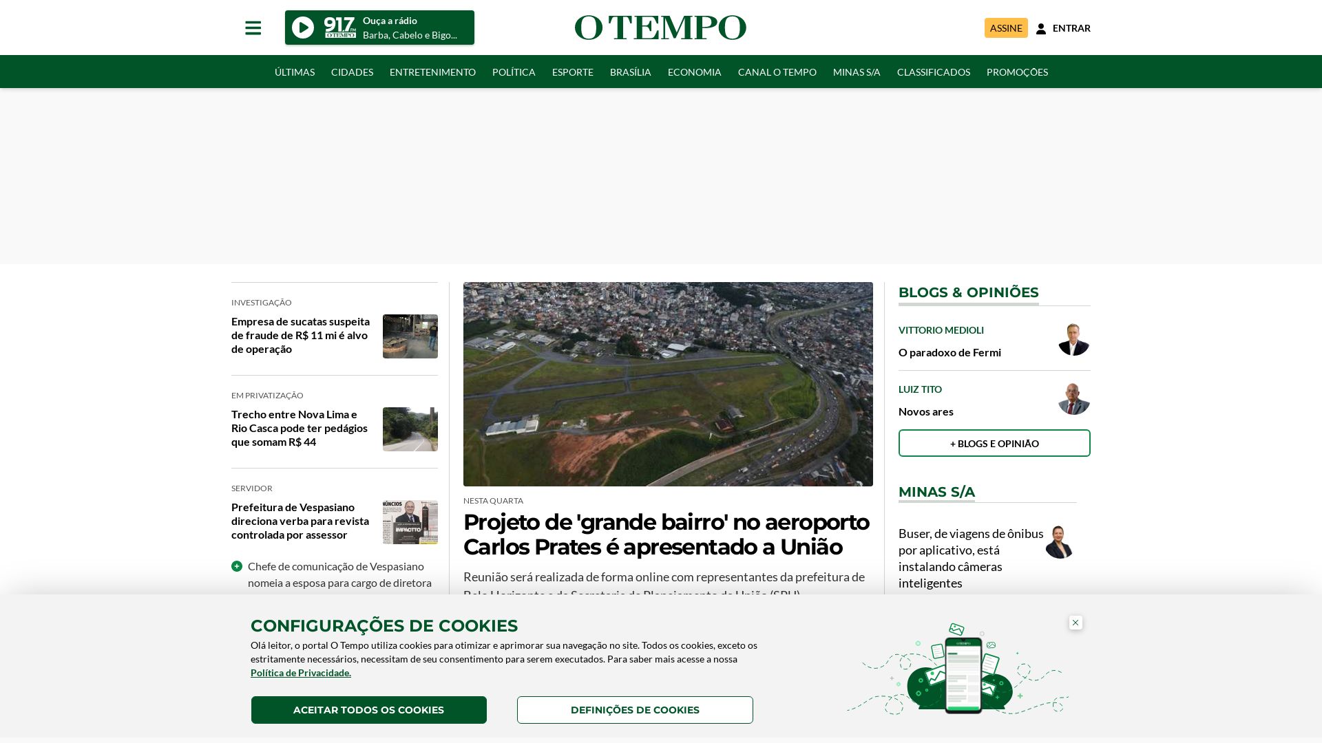 État du site web otempo.com.br est   EN LIGNE