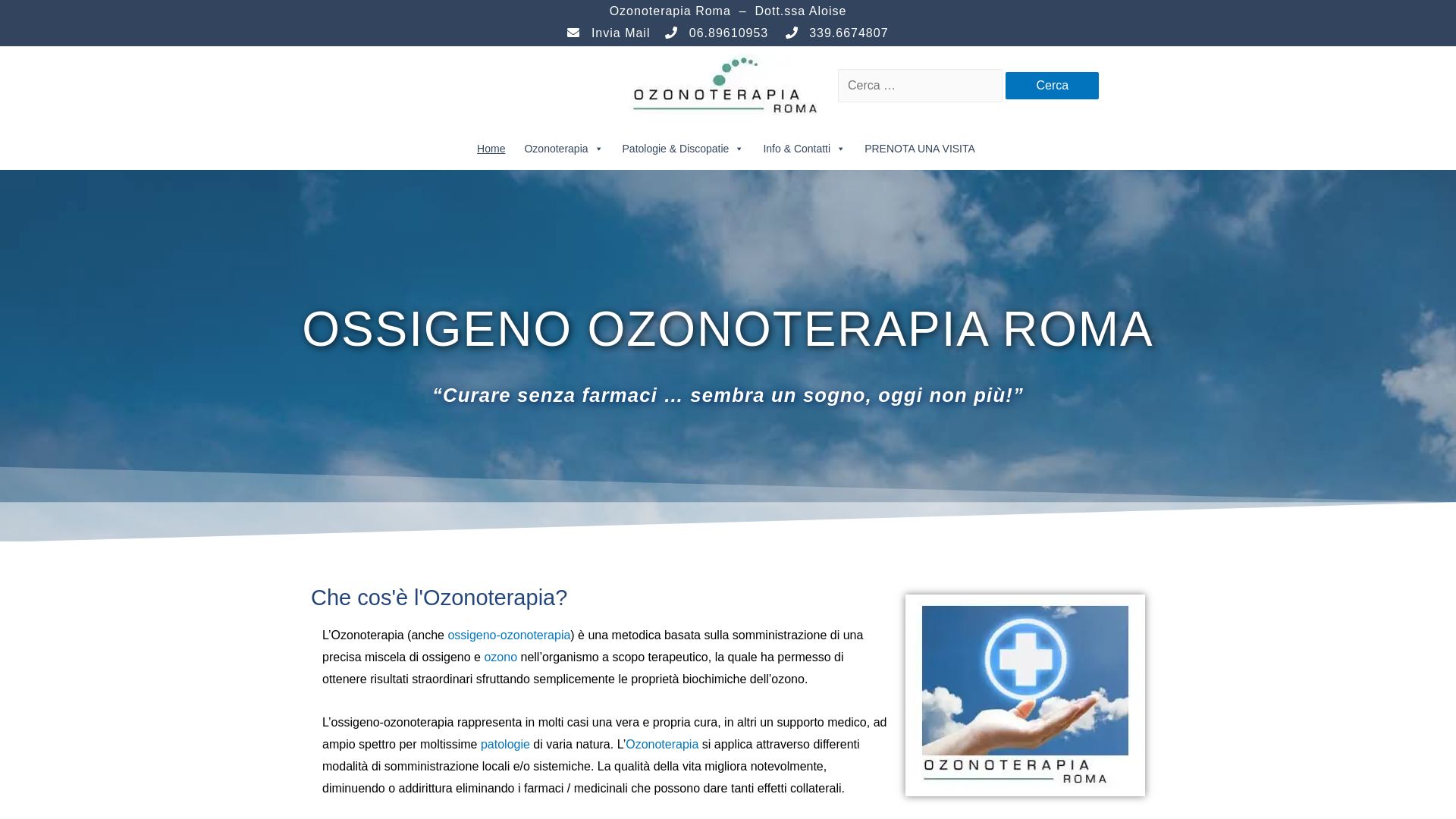 État du site web ozonoterapiaroma.it est   EN LIGNE