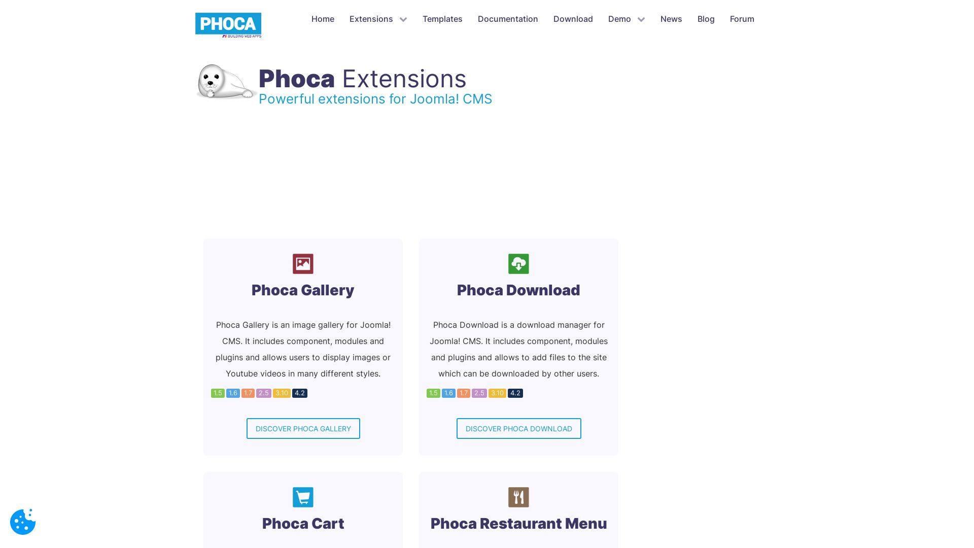 État du site web phoca.cz est   EN LIGNE