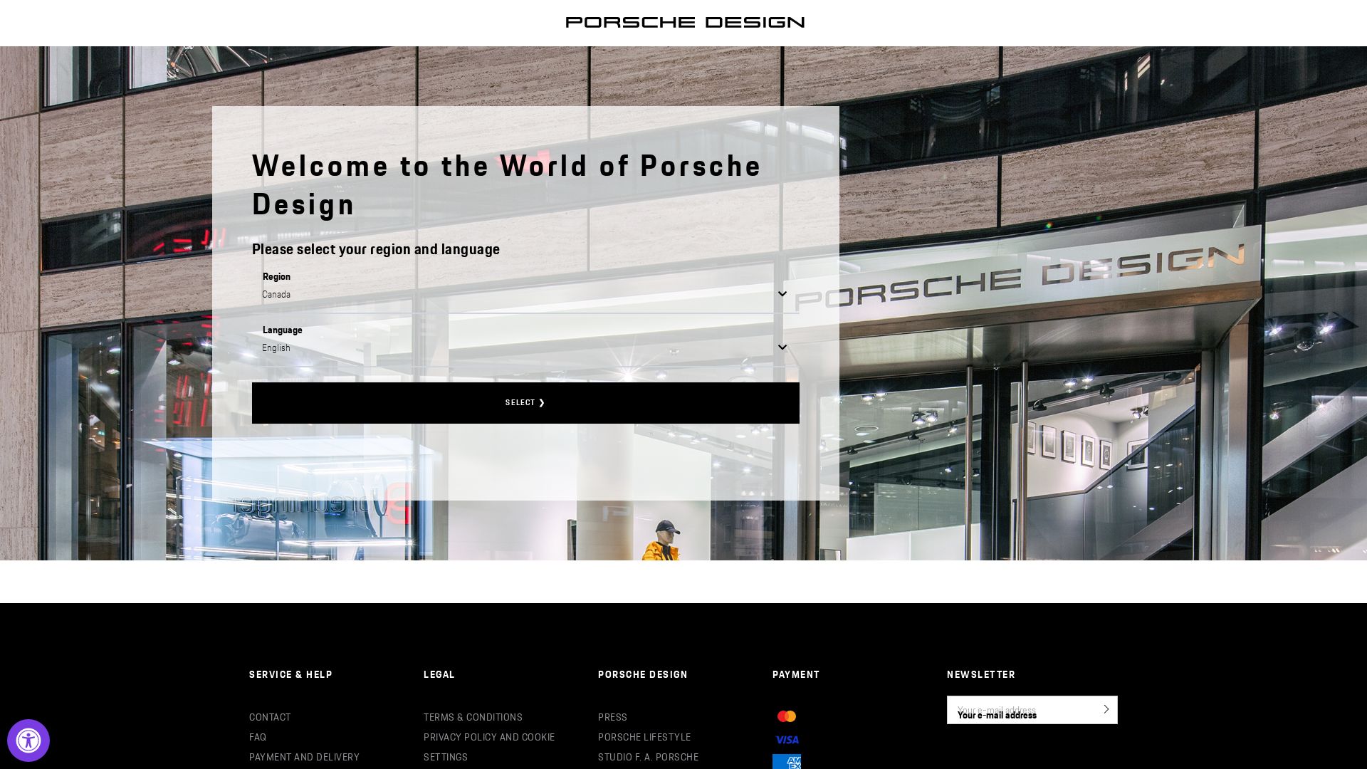 État du site web porsche-design.com est   EN LIGNE