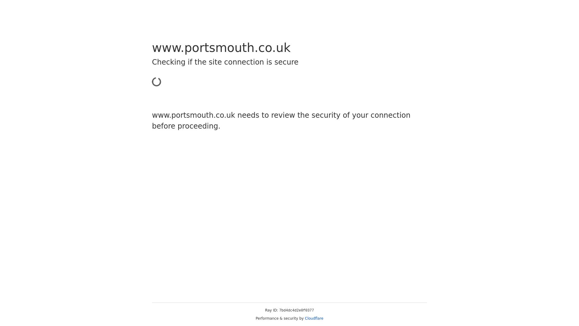 État du site web portsmouth.co.uk est   EN LIGNE