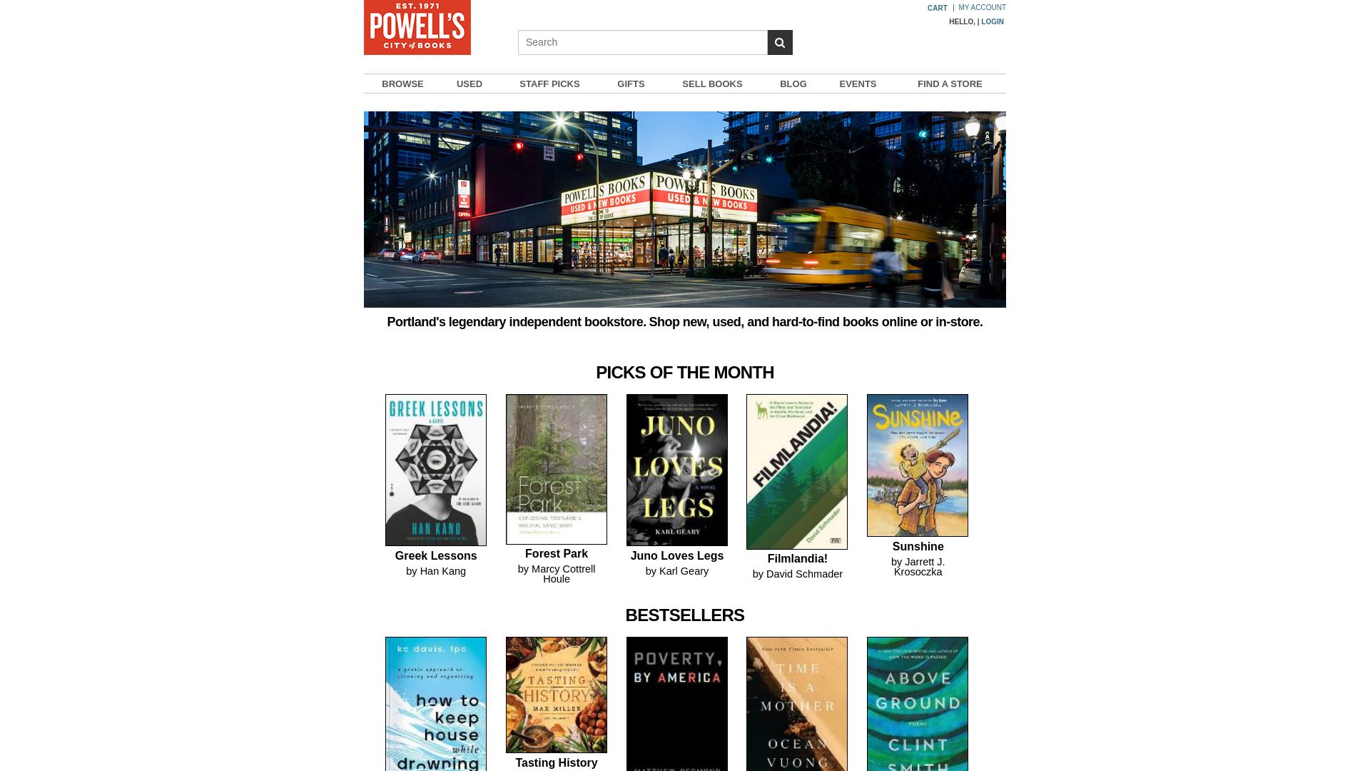 État du site web powells.com est   EN LIGNE