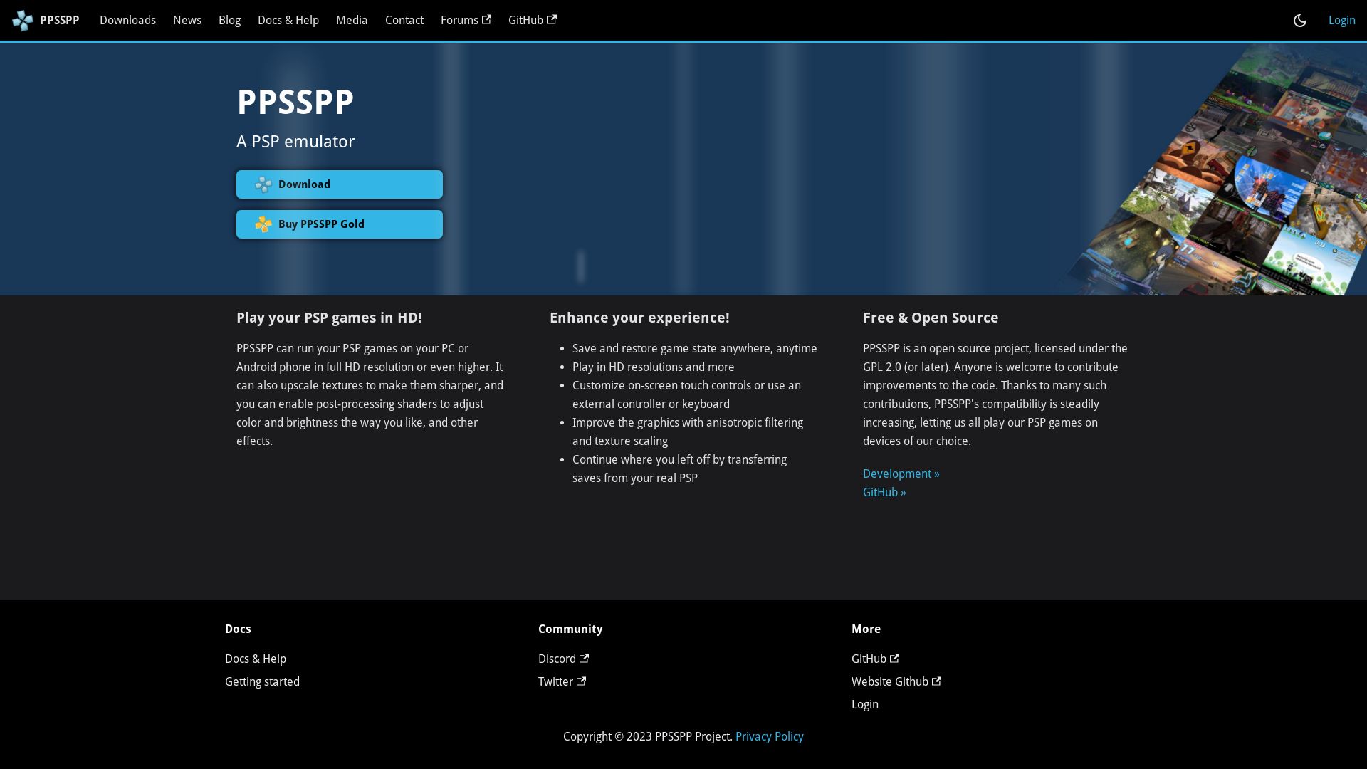 État du site web ppsspp.org est   EN LIGNE