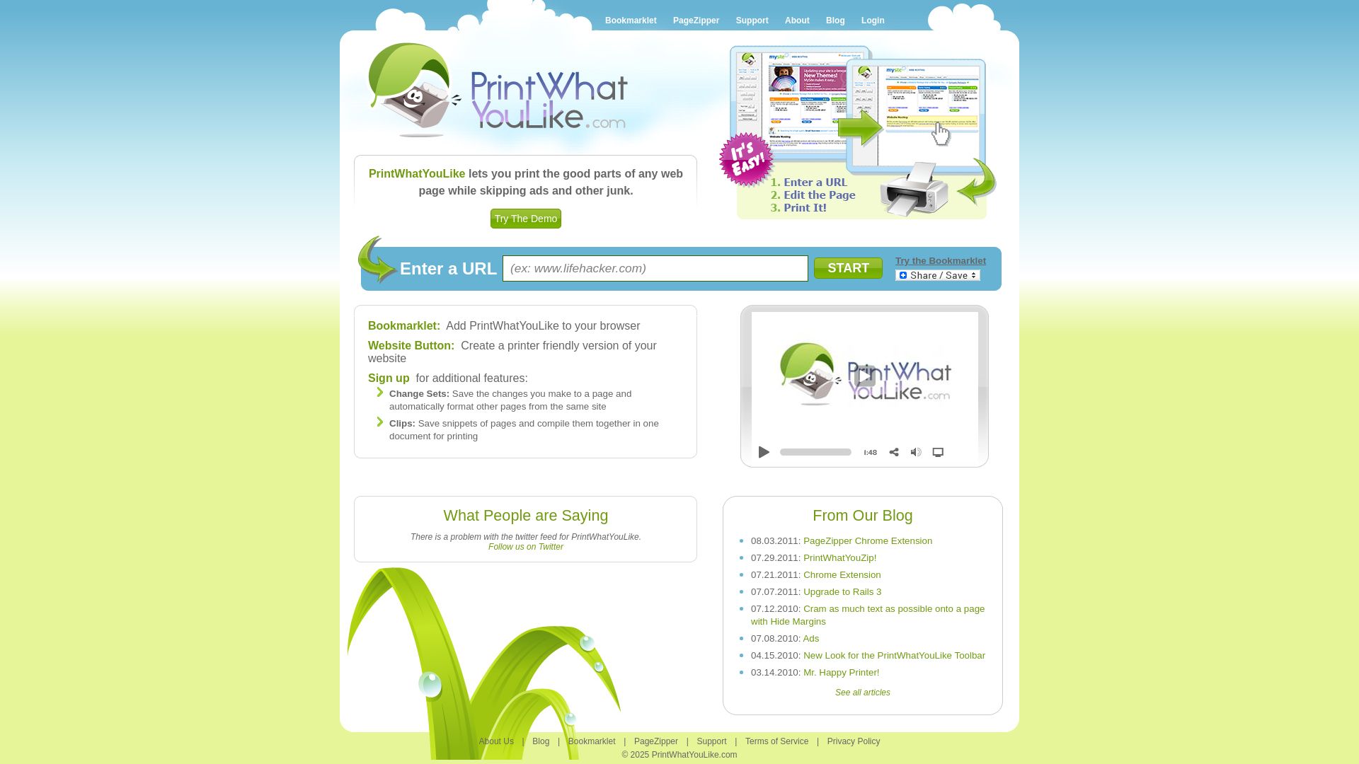 État du site web printwhatyoulike.com est   EN LIGNE