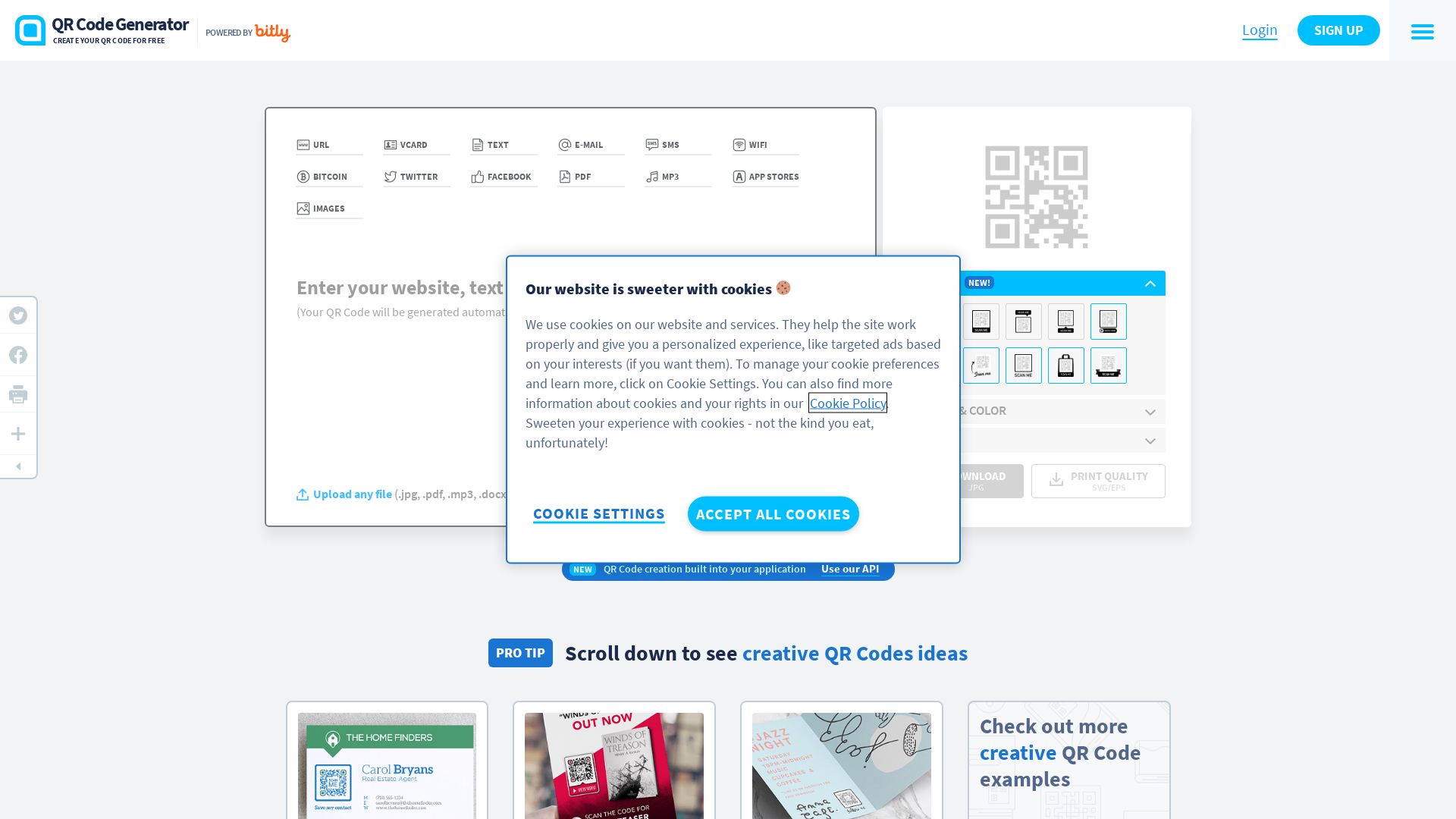 État du site web qr-code-generator.com est   EN LIGNE