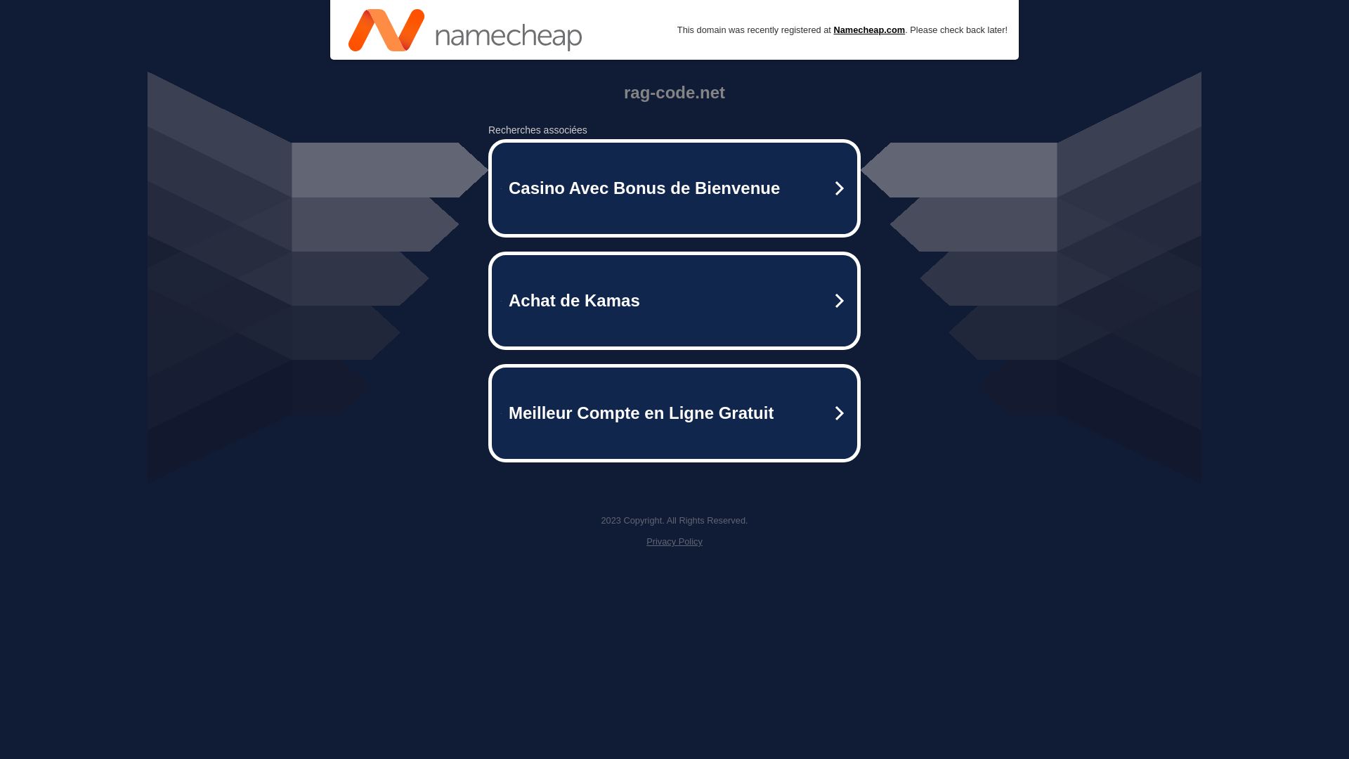État du site web rag-code.net est   EN LIGNE