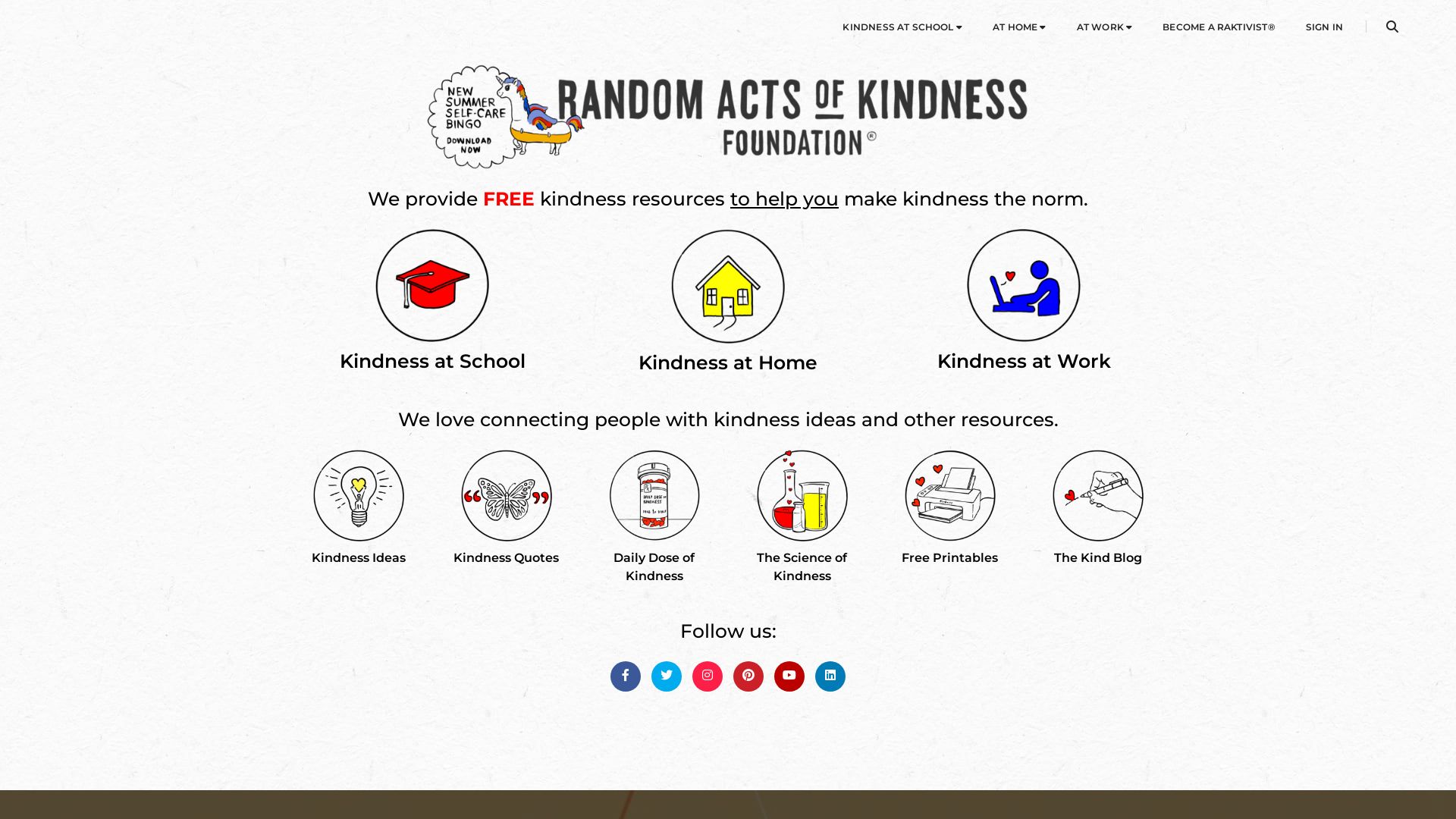 État du site web randomactsofkindness.org est   EN LIGNE