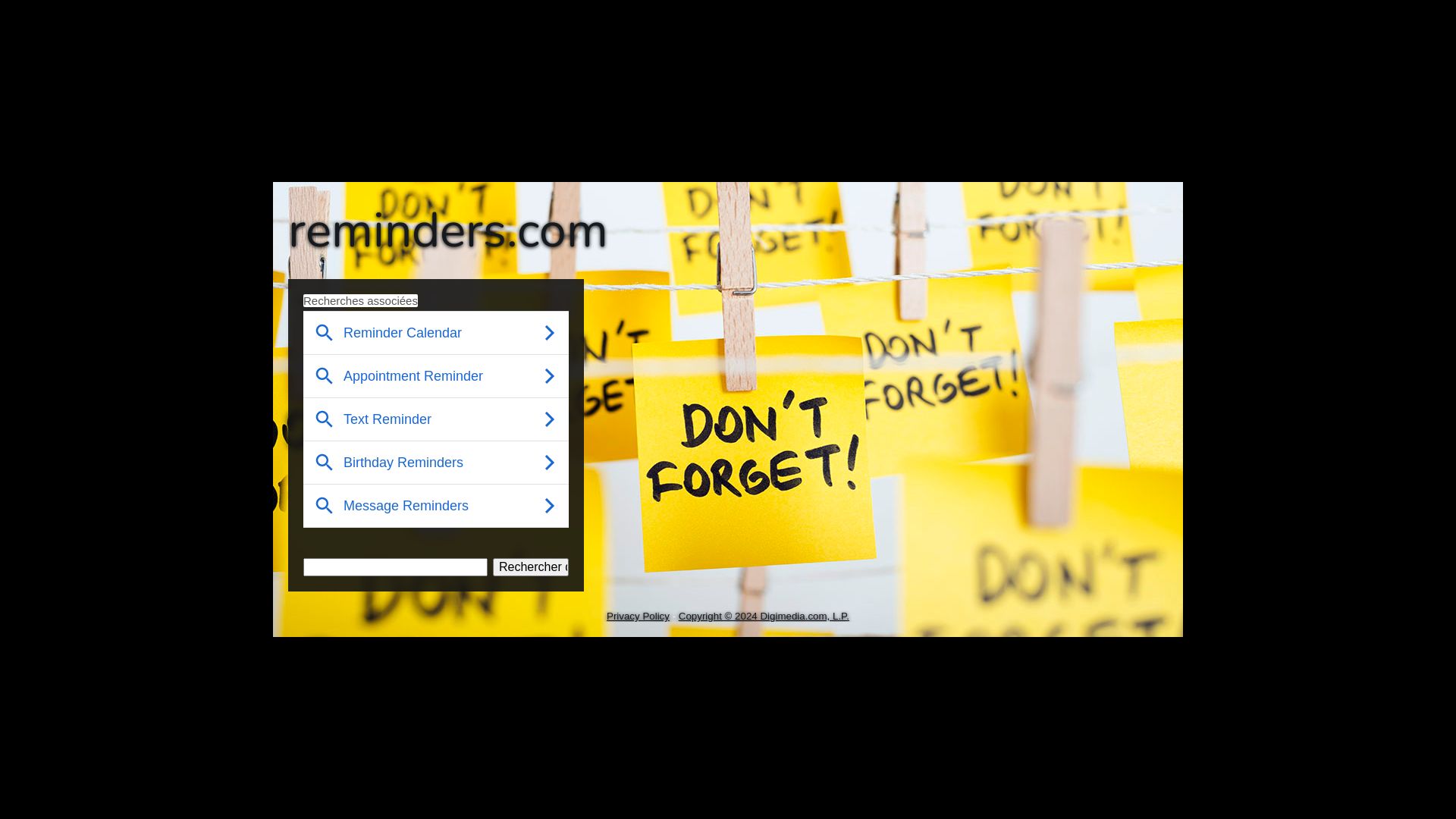 État du site web reminder.com est   EN LIGNE