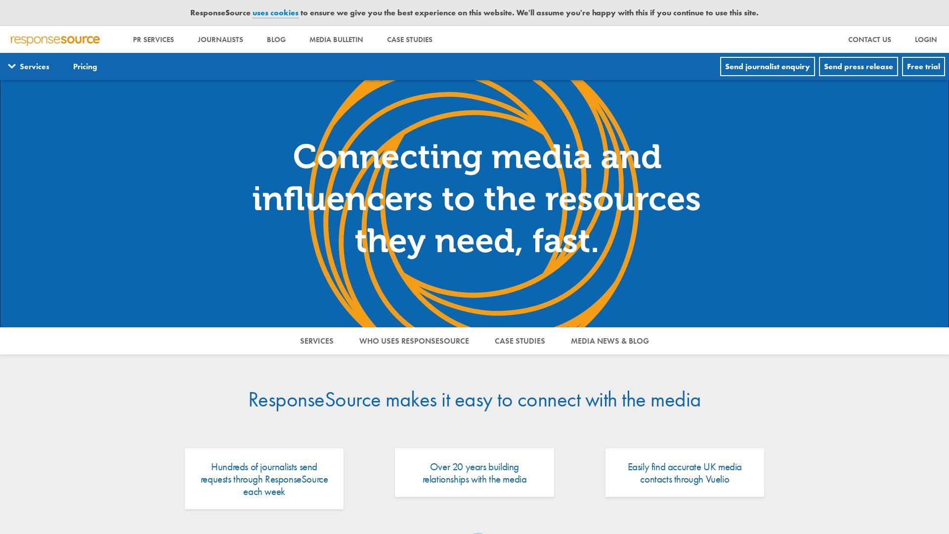 État du site web responsesource.com est   EN LIGNE