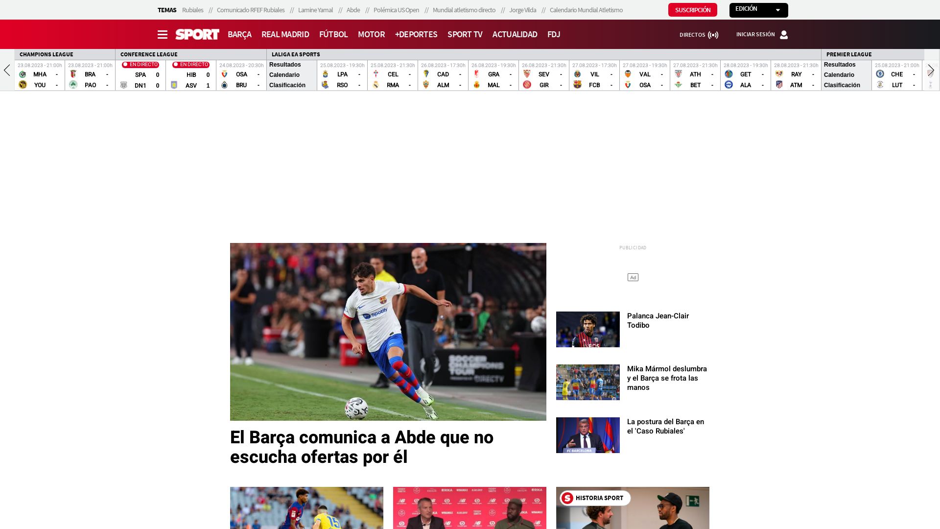 État du site web sport.es est   EN LIGNE