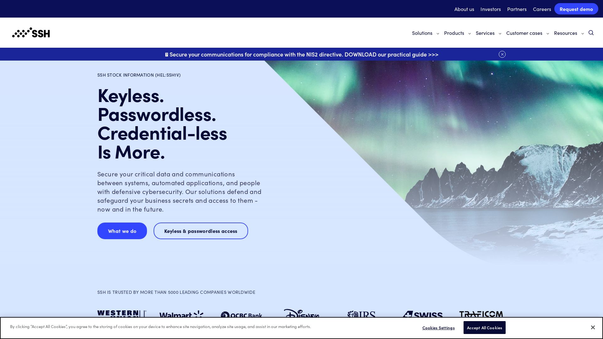 État du site web ssh.com est   EN LIGNE