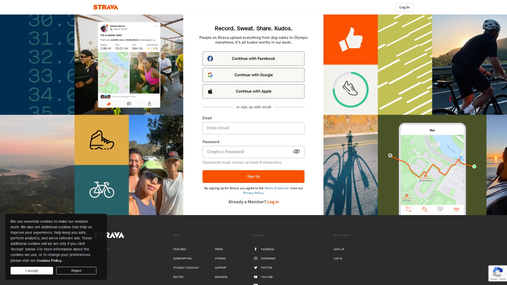 État du site web strava.com est   EN LIGNE
