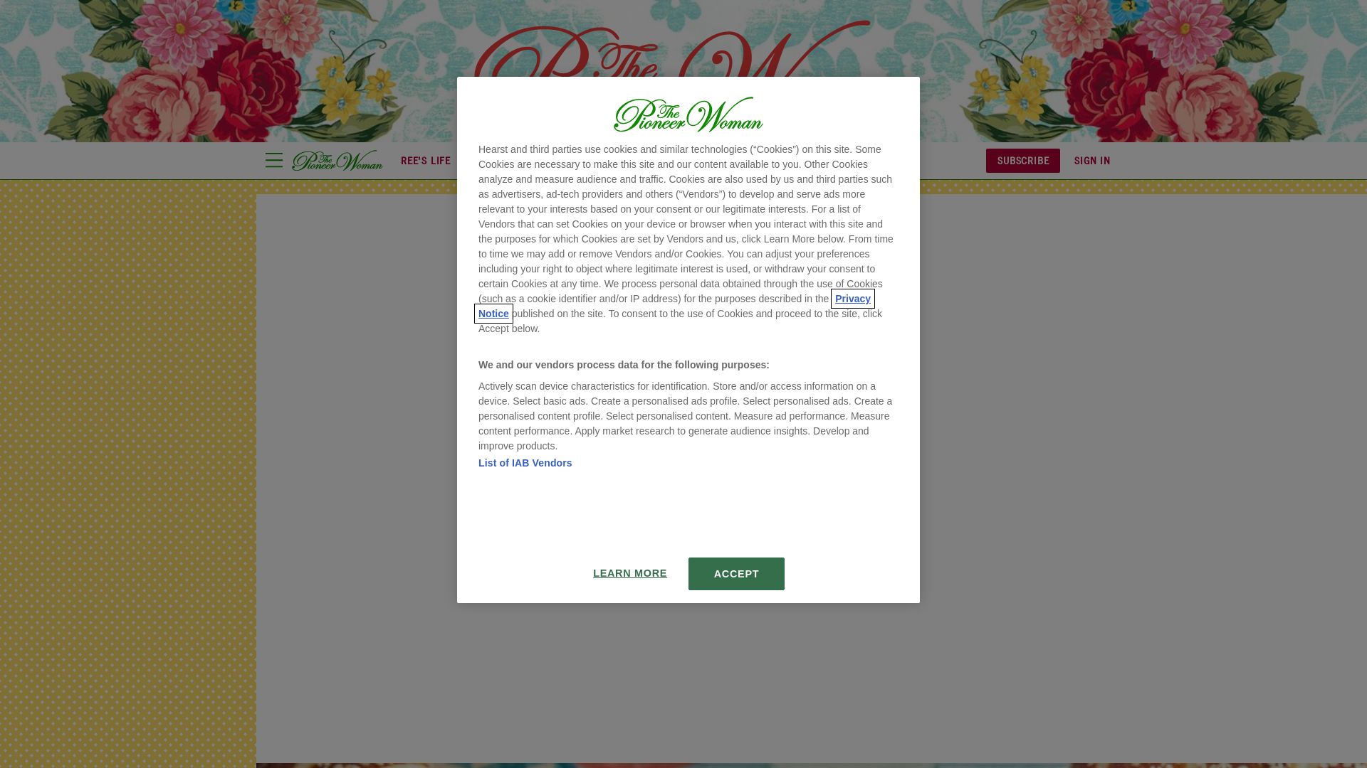 État du site web thepioneerwoman.com est   EN LIGNE