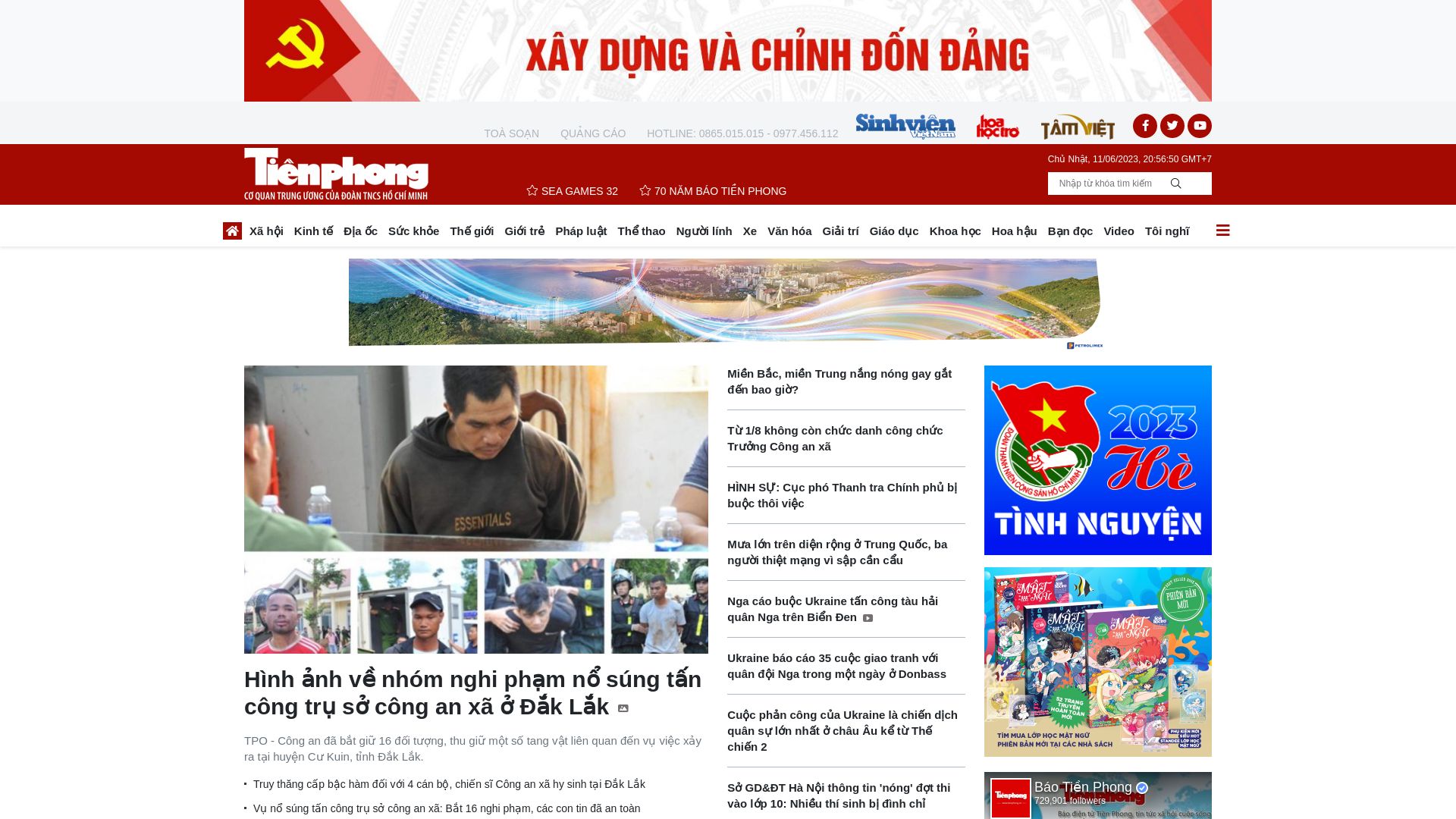 État du site web tienphong.vn est   EN LIGNE