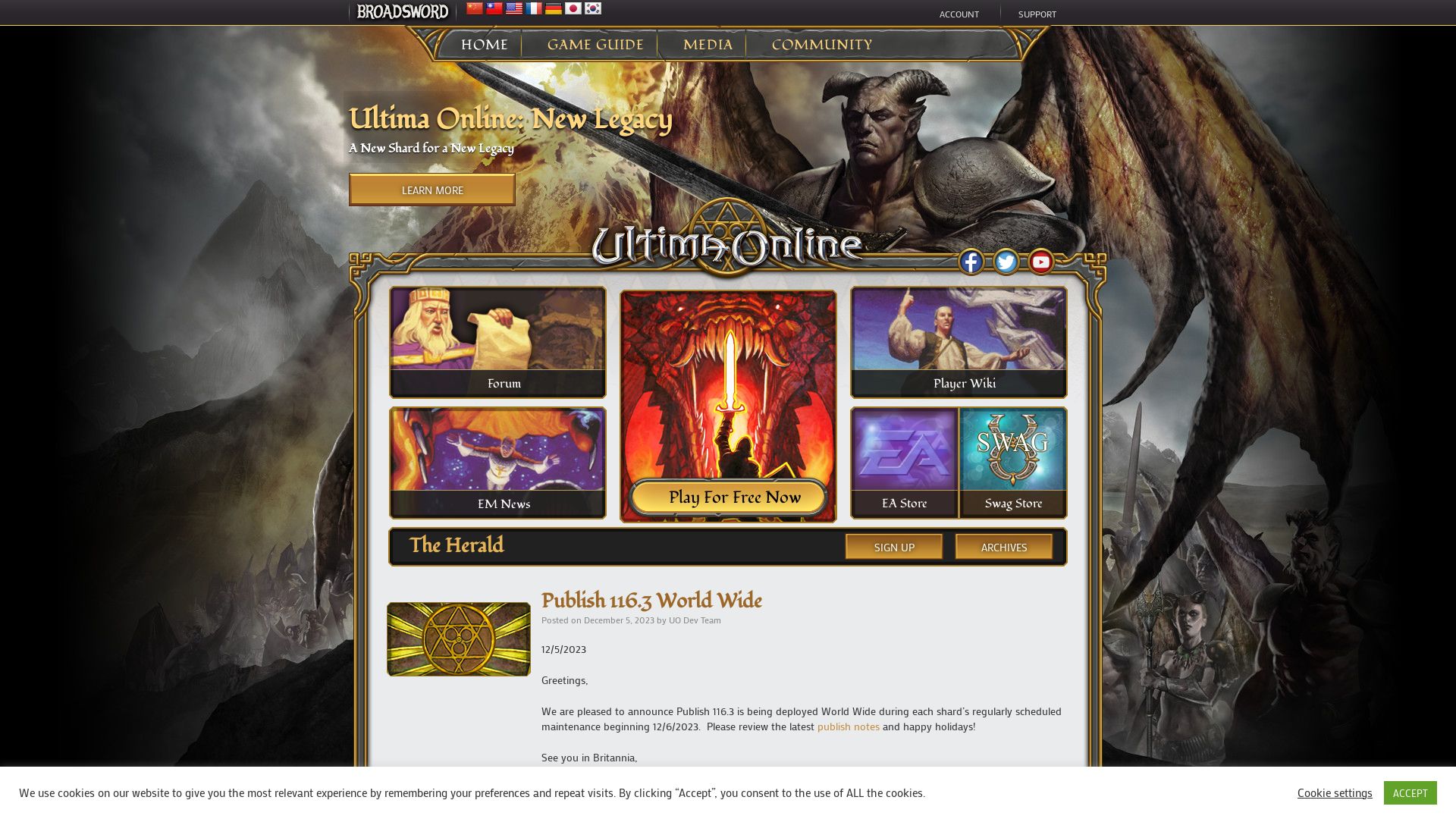 État du site web uo.com est   EN LIGNE