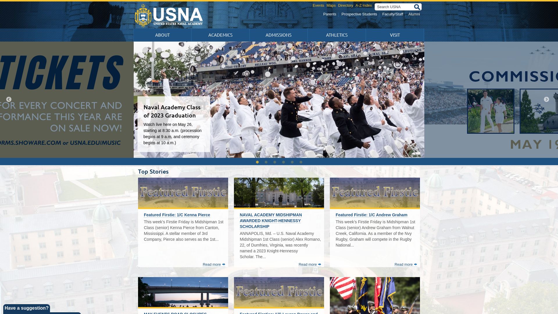 État du site web usna.edu est   EN LIGNE