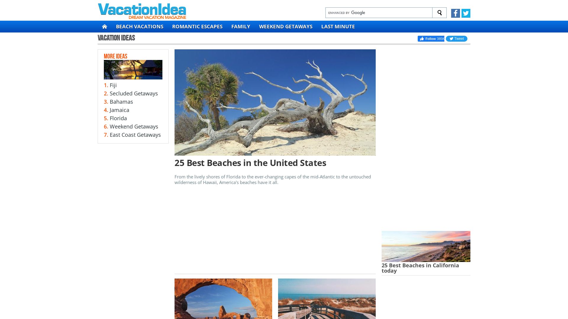 État du site web vacationidea.com est   EN LIGNE