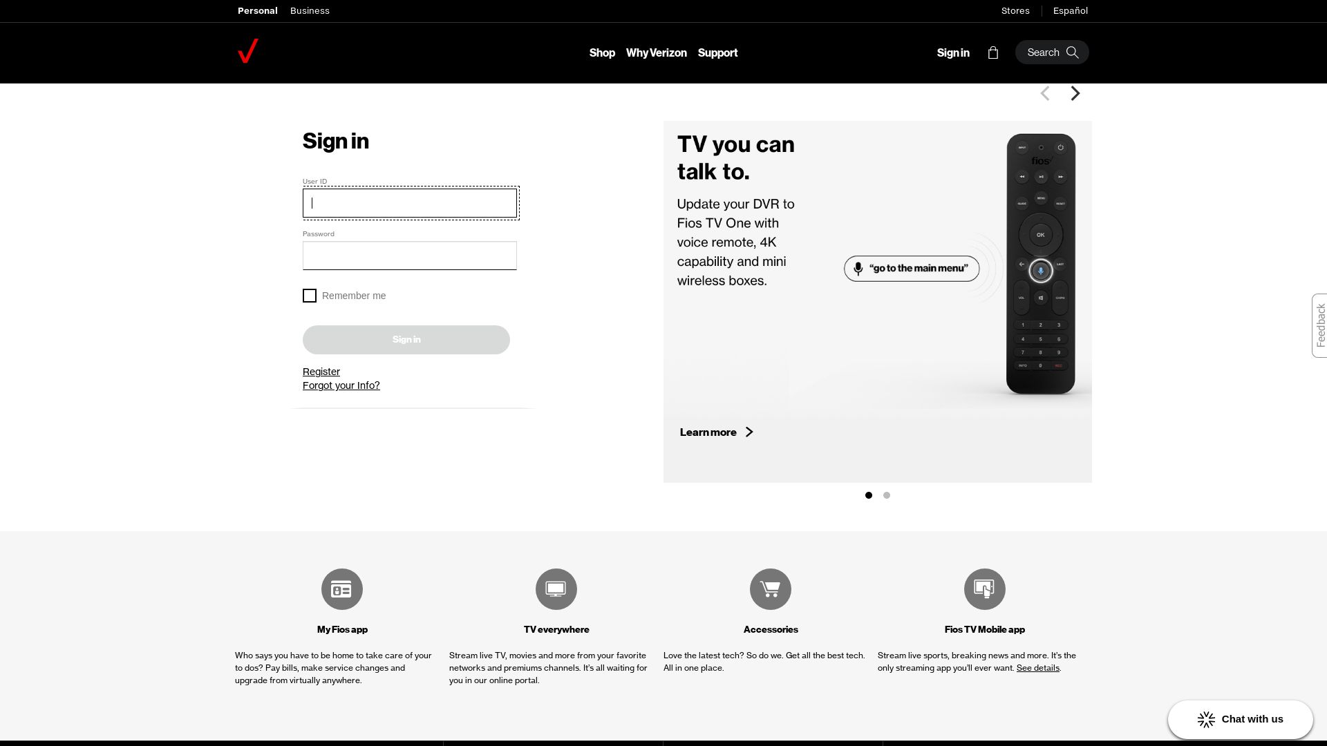 État du site web verizon.net est   EN LIGNE