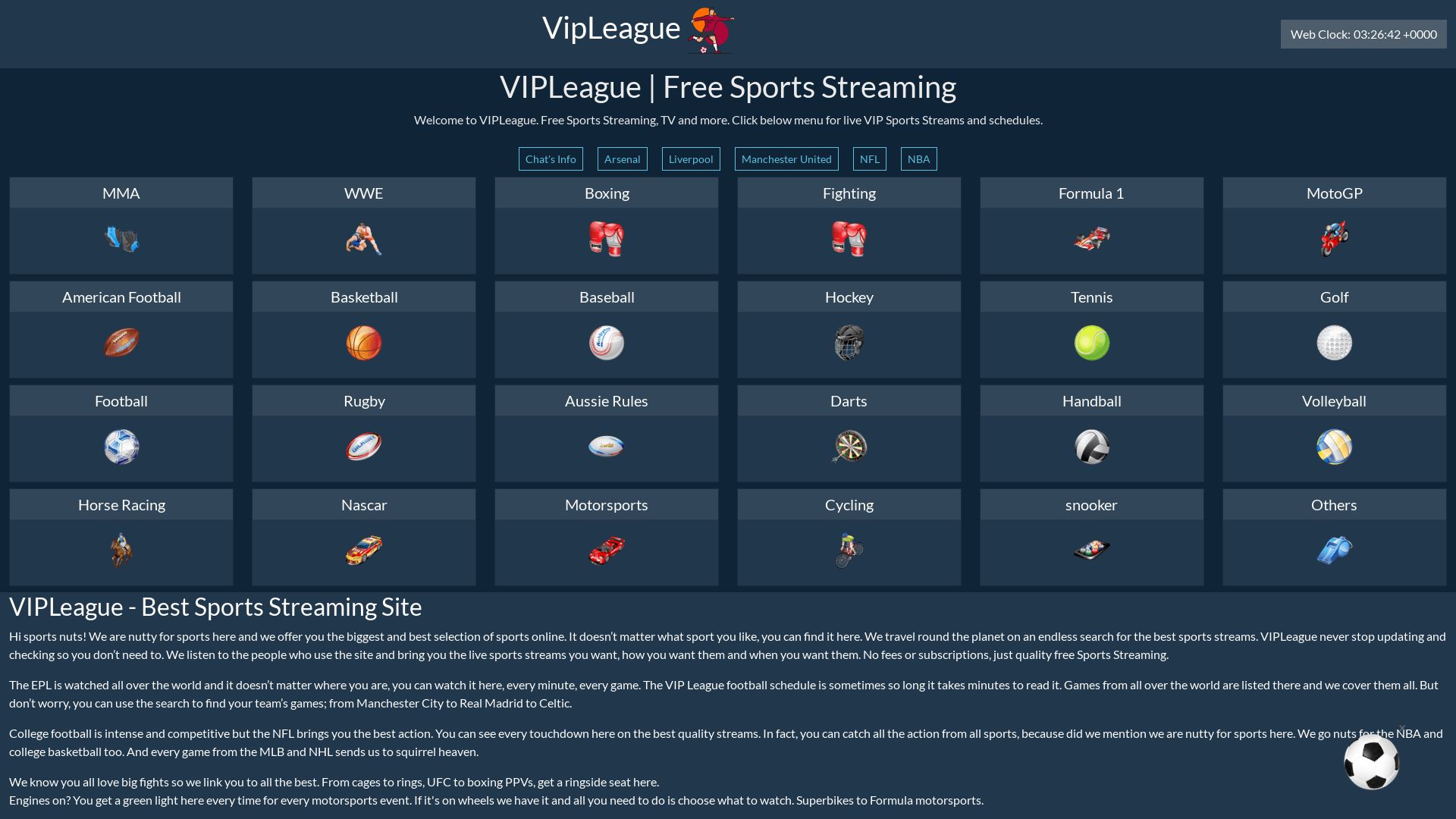 État du site web vipleague.st est   EN LIGNE