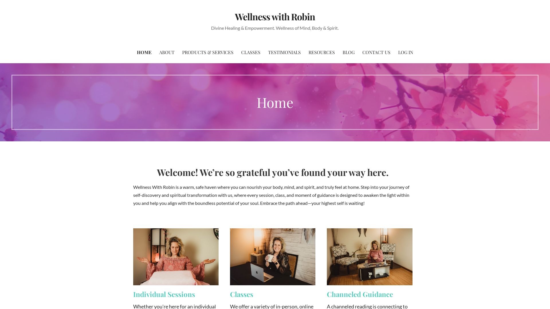 État du site web wellnesswithrobin.com est   EN LIGNE