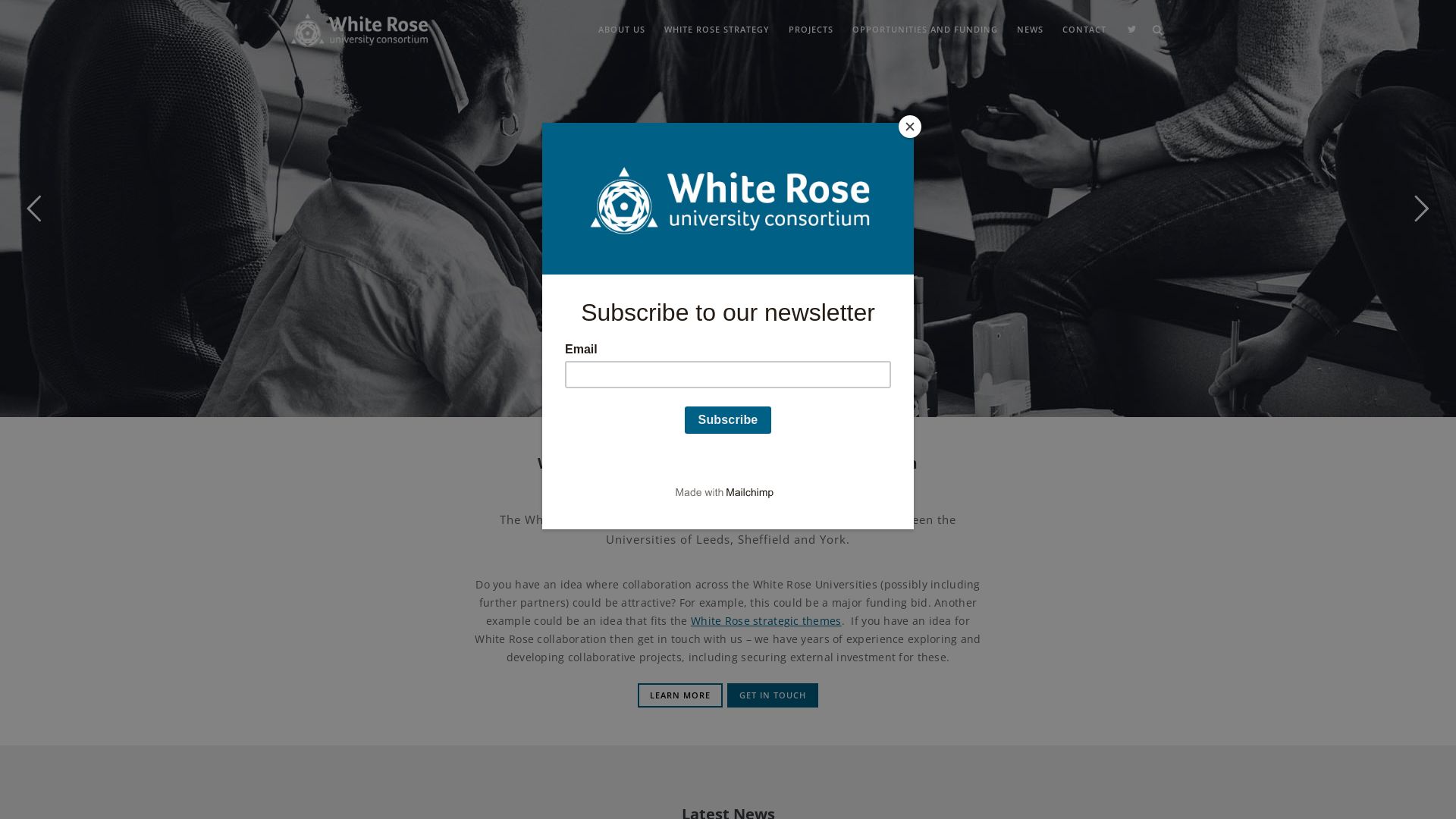 État du site web whiterose.ac.uk est   EN LIGNE