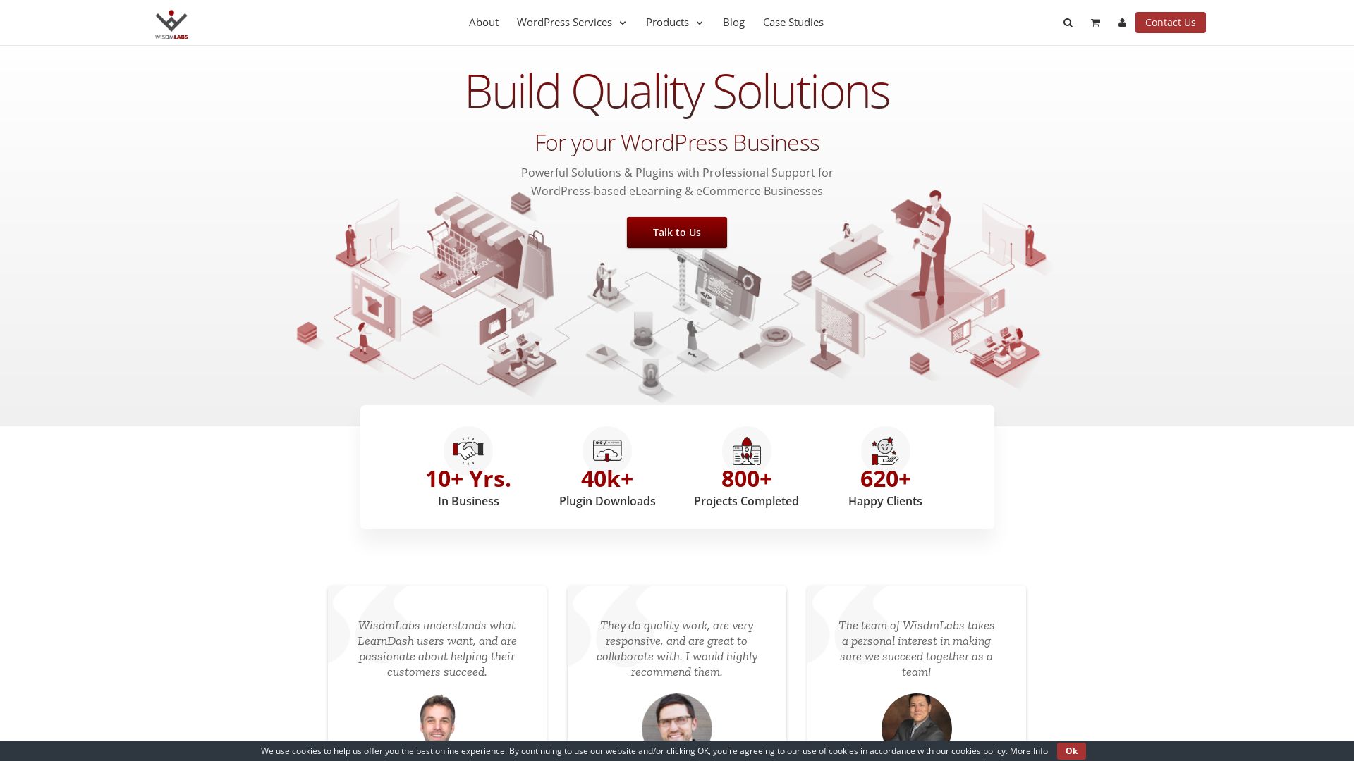 État du site web wisdmlabs.com est   EN LIGNE