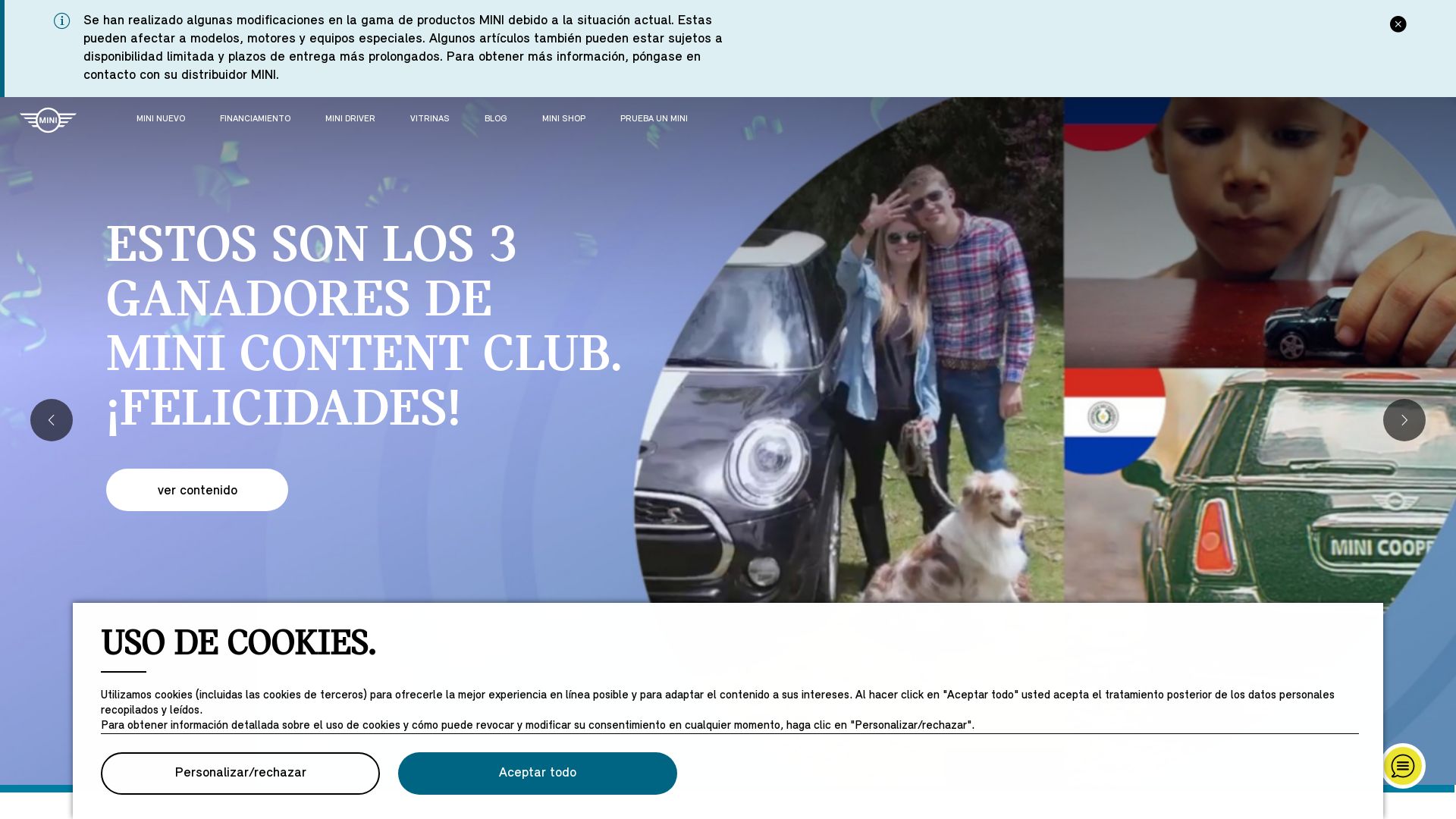 État du site web www.mini.com.co est   EN LIGNE